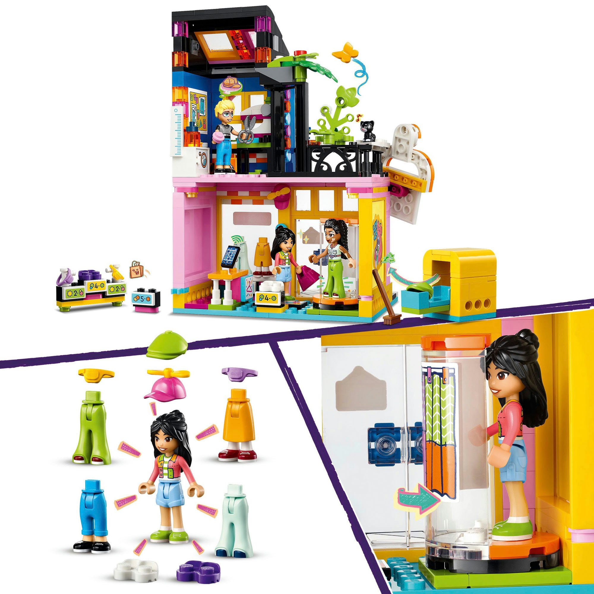 LEGO® Konstruktionsspielsteine »Vintage-Modegeschäft (42614), LEGO Friends«, (409 St.), Made in Europe
