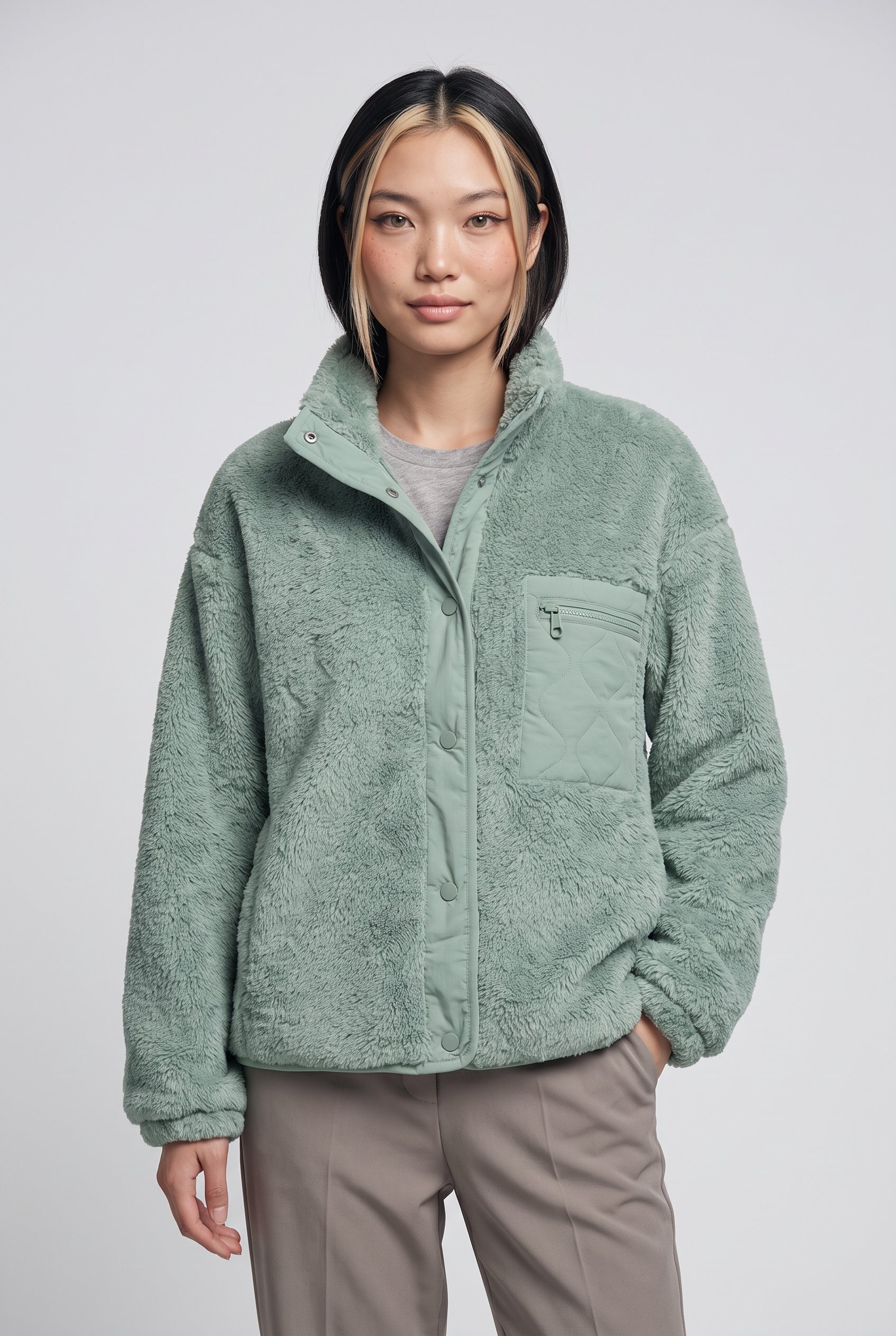 ONLY Plüschjacke »ONLCONTACT LIFE OVERSIZED CC OTW« ohne Kapuze Kunstfaser