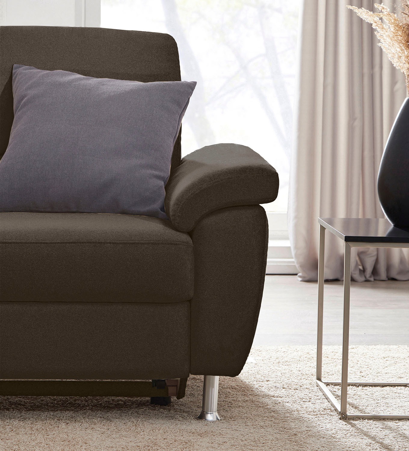 CALIZZA INTERIORS Ecksofa »Onyx L-Form«, Recamiere links oder rechts, wahlweise mit Bettfunktion, Breite 270 cm