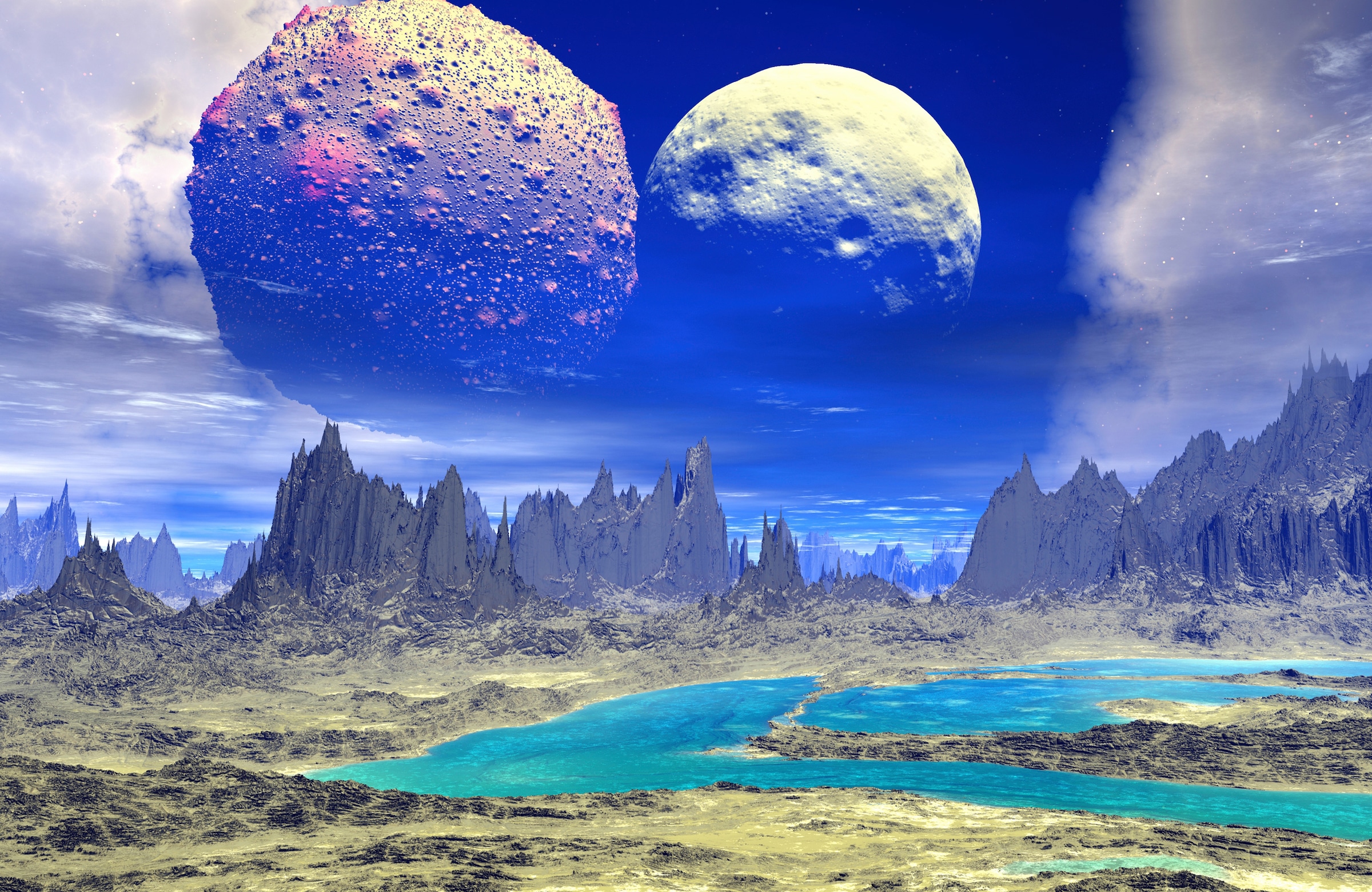 Papermoon Fototapete »PLANETEN-FUTURISTISCH WELTRAUM MOND GALAXIE UNIVERSUM«