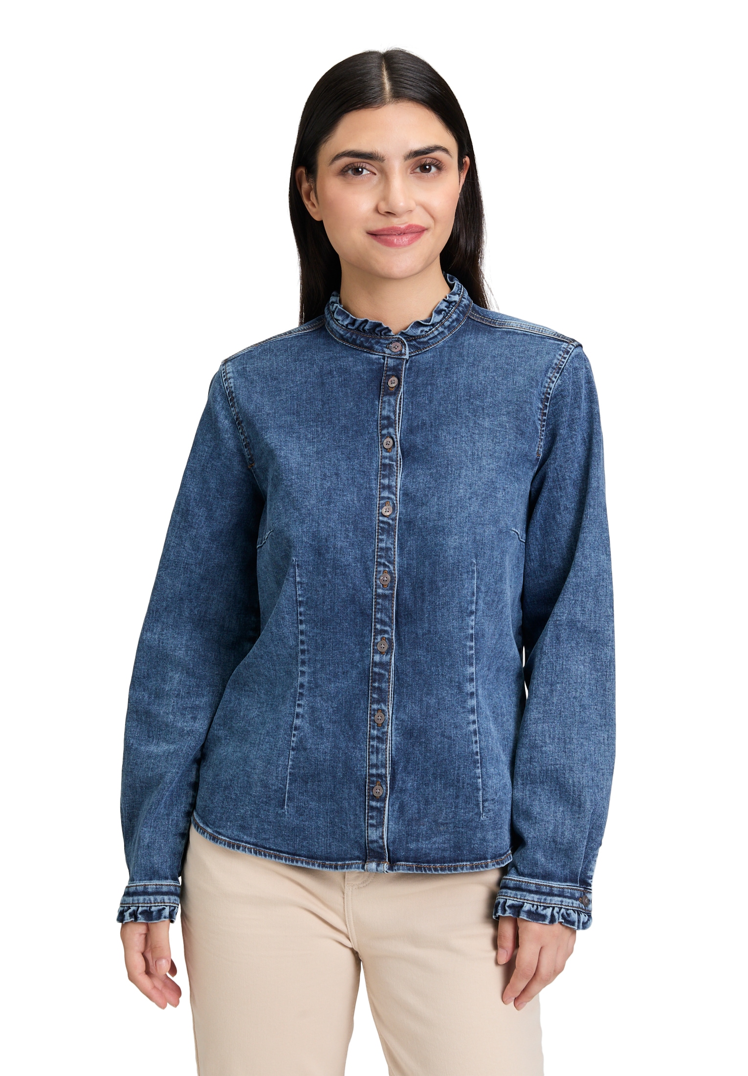 Cartoon Jeansbluse »Jeansbluse mit Rüschen«