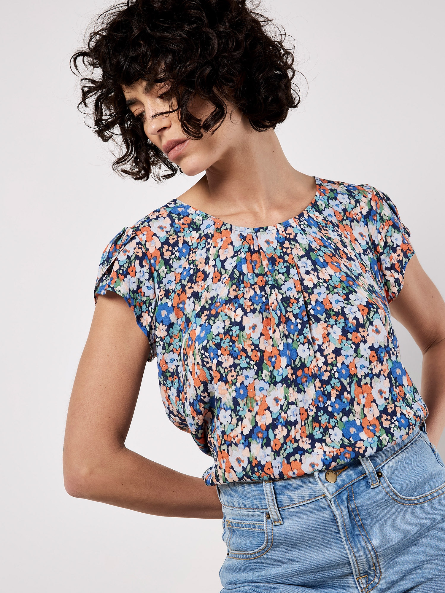Apricot Druckbluse »Bluse« mit Tulpenärmeln