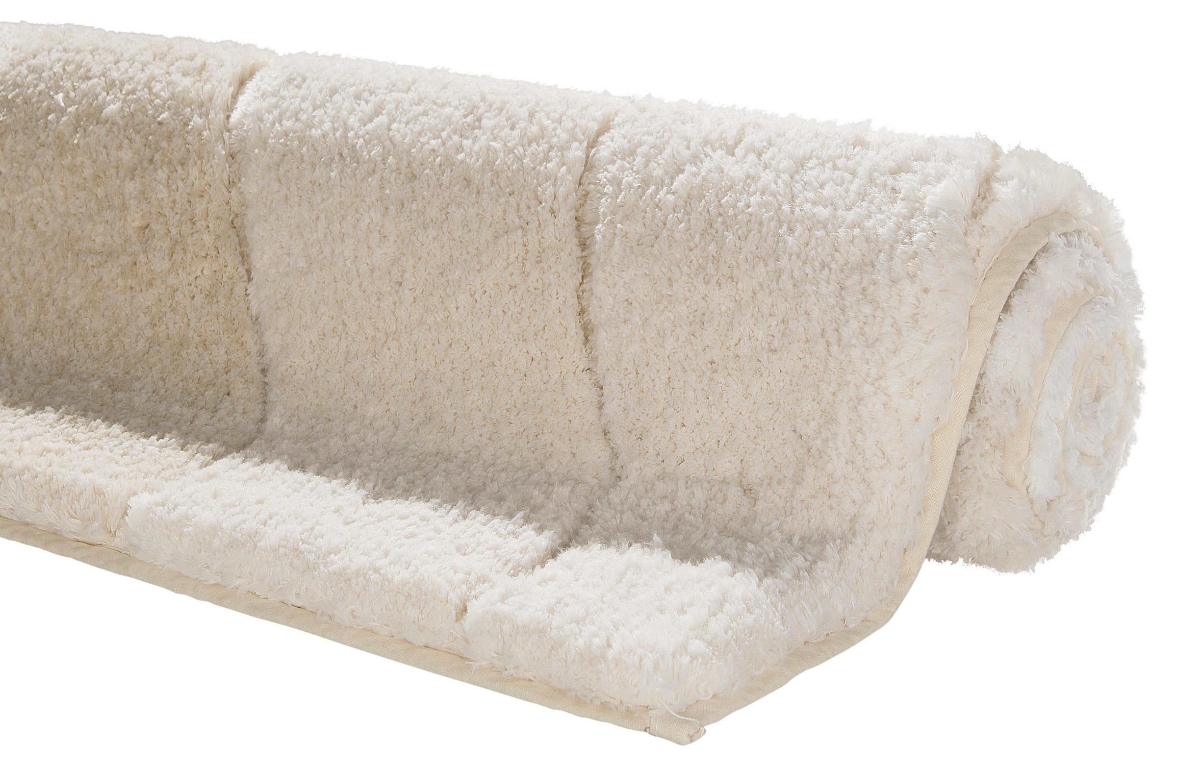 Kleine Wolke Badematte »Donna« Höhe 20 mm rutschhemmend beschichtet fußbodenheizungsgeeignet | schnell trocknend Wellen Design, Pastell, 3-tlg. Set, rechteckig & rund erhältlich