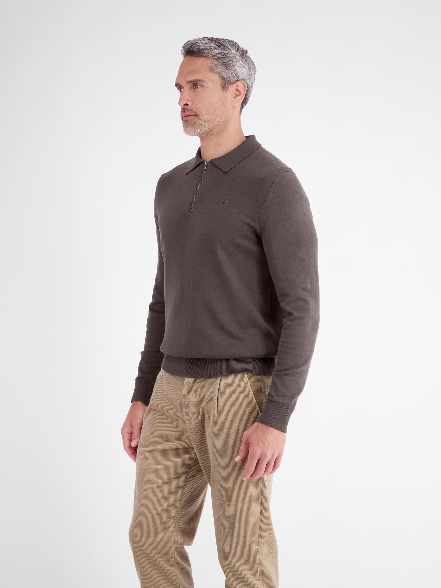 LERROS Langarm-Poloshirt »Flexibles Langarmpolo aus Baumwollmix mit Reißverschluss«