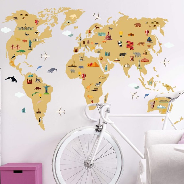 Verkaufspreis Wall-Art Wandtattoo »Stadt (1 OTTO bestellen Weltkarte the bei - travel St.) world«