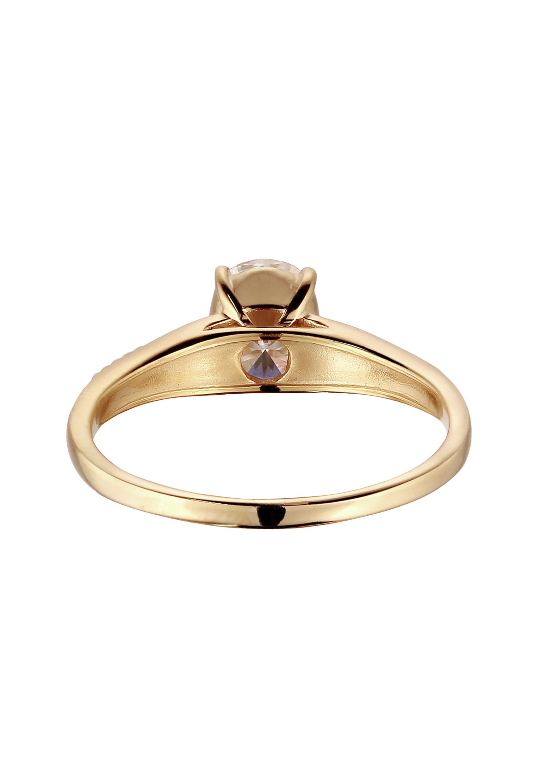 Elli Premium Silberring »Ring Verlobungsring Moissanit Weiß 375 Gelbgold«