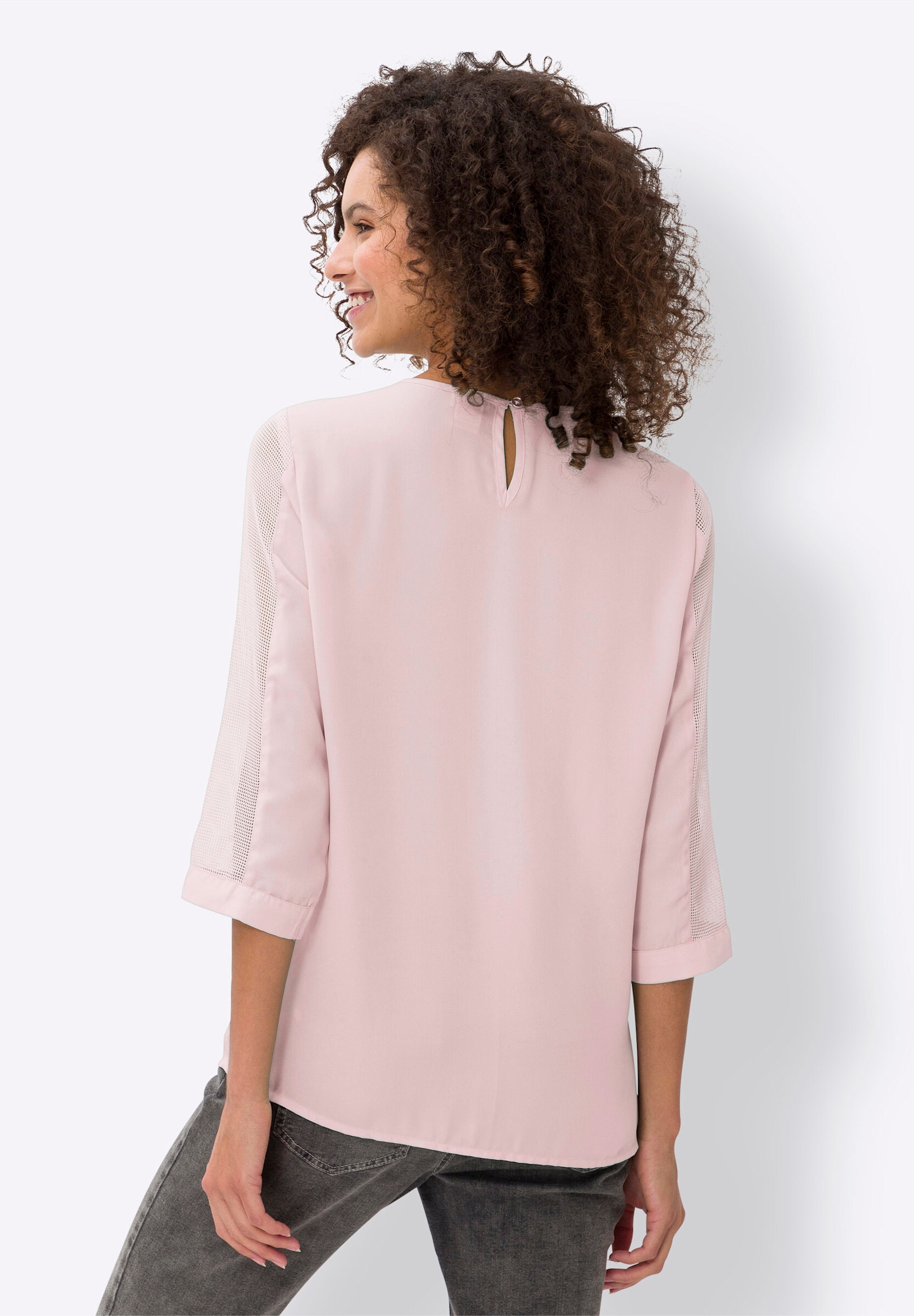 heine Klassische Bluse »2-in-1-Bluse Blusenshirt in 2-in-1-Optik mit Netz-Einsätzen«