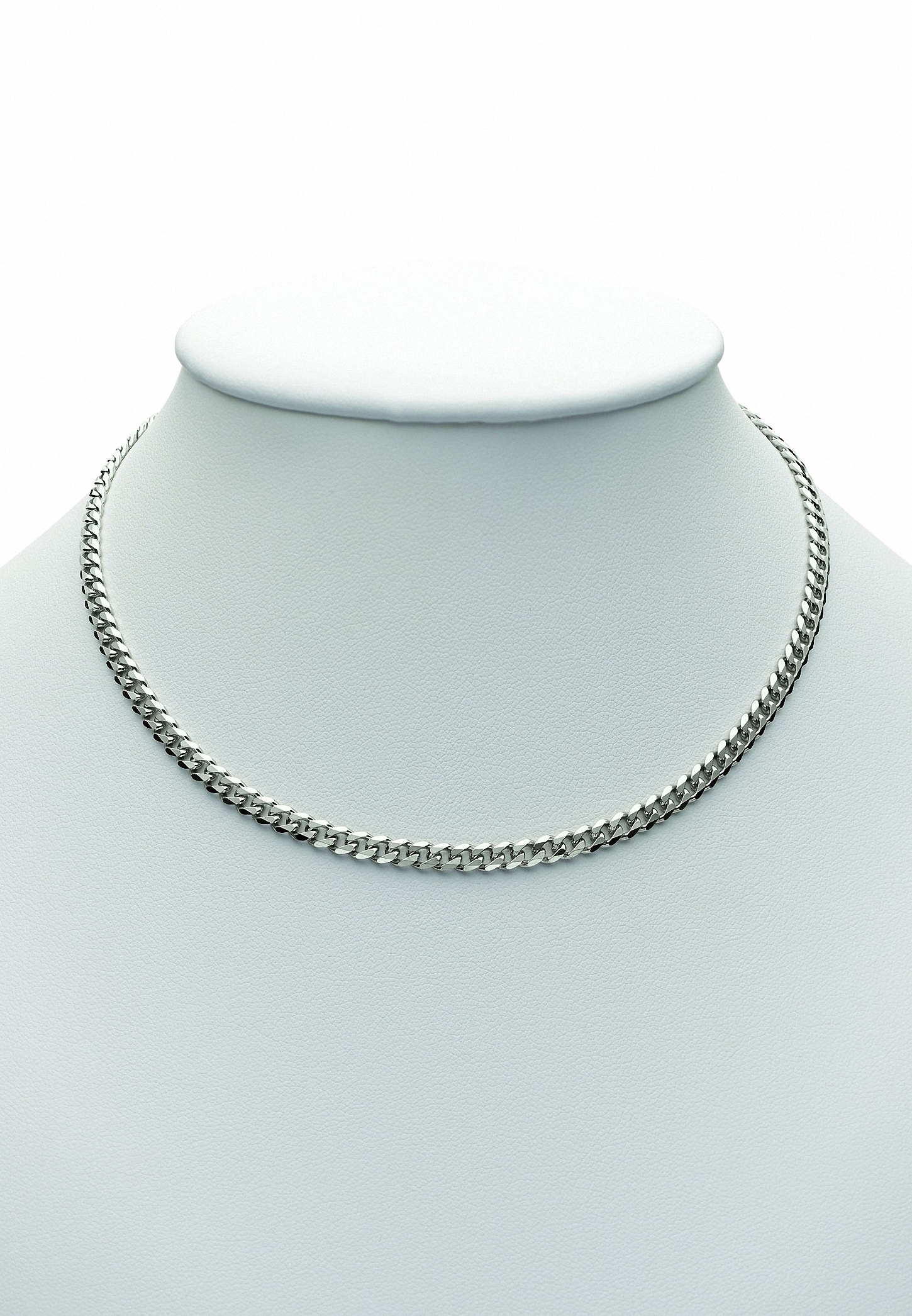 Adelia´s Silberkette »925 Silber Flach Panzer Halskette 45 cm Ø 4 mm«