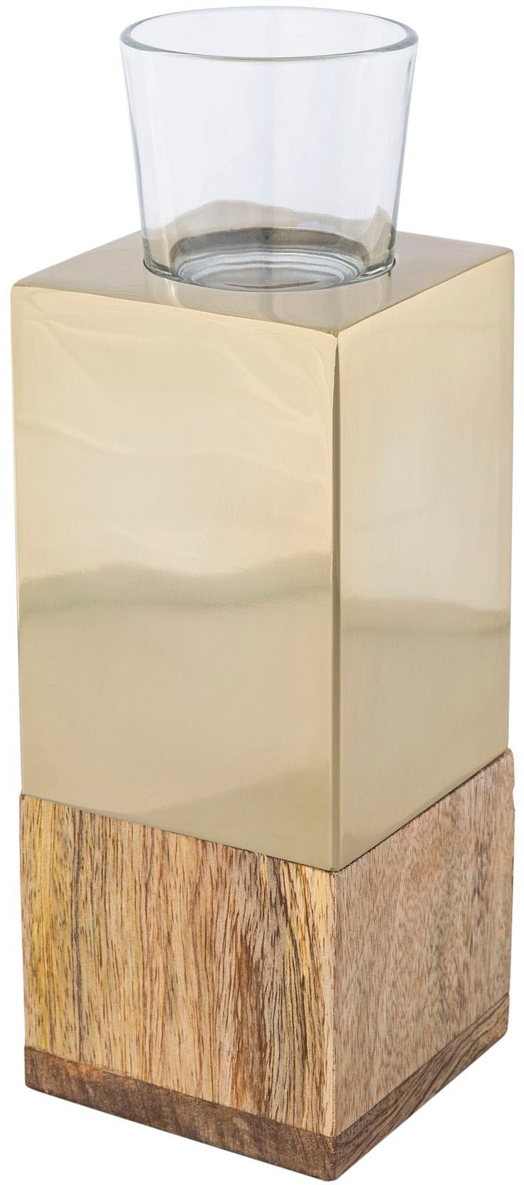 »Kerzenhalter Glas St.), Creativ Edelstahl bei OTTO Teelichthalter aus und (1 Tower«, Holz, home