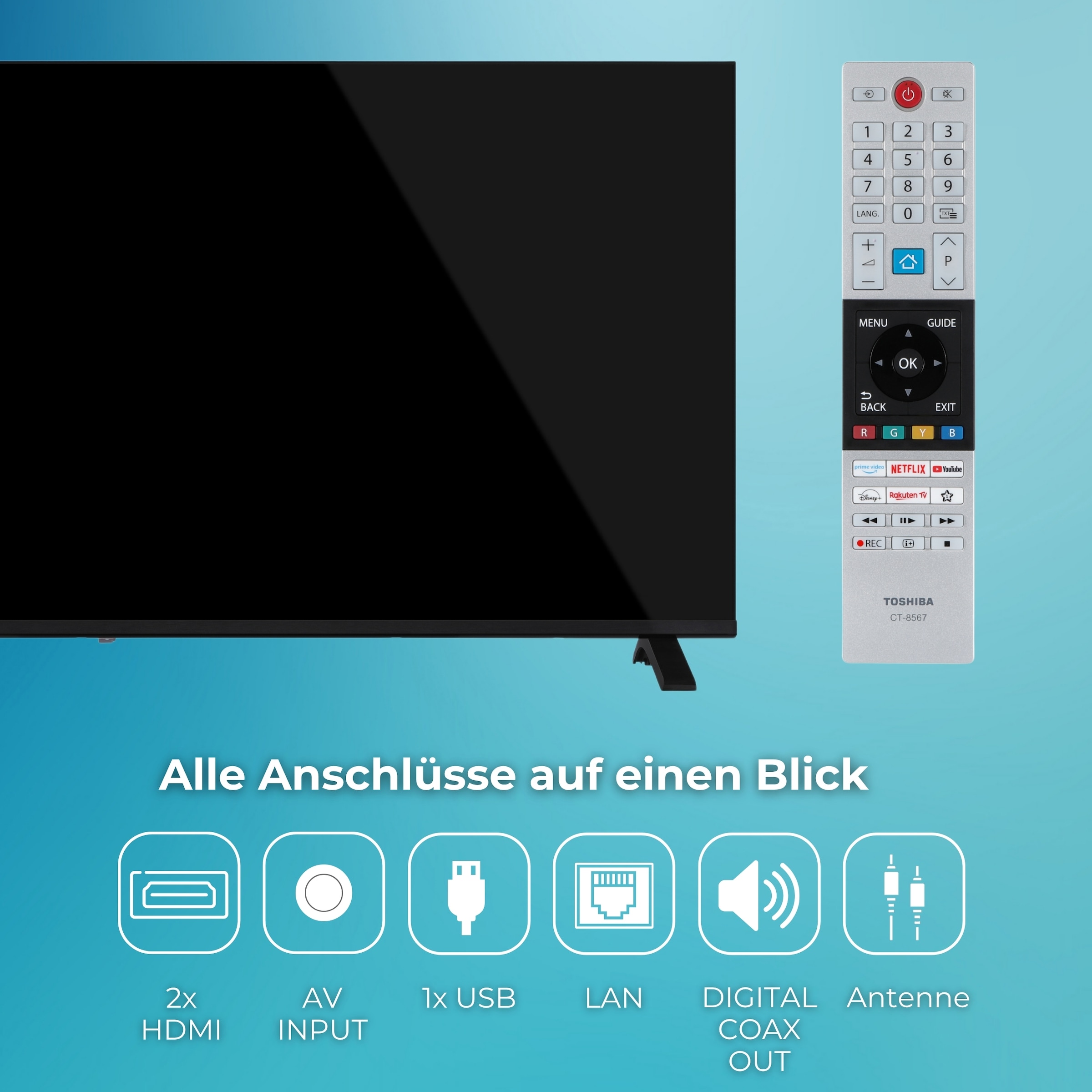 Toshiba LED-Fernseher »43UV1563DDW« 108 cm/43 ″ Smart-TV