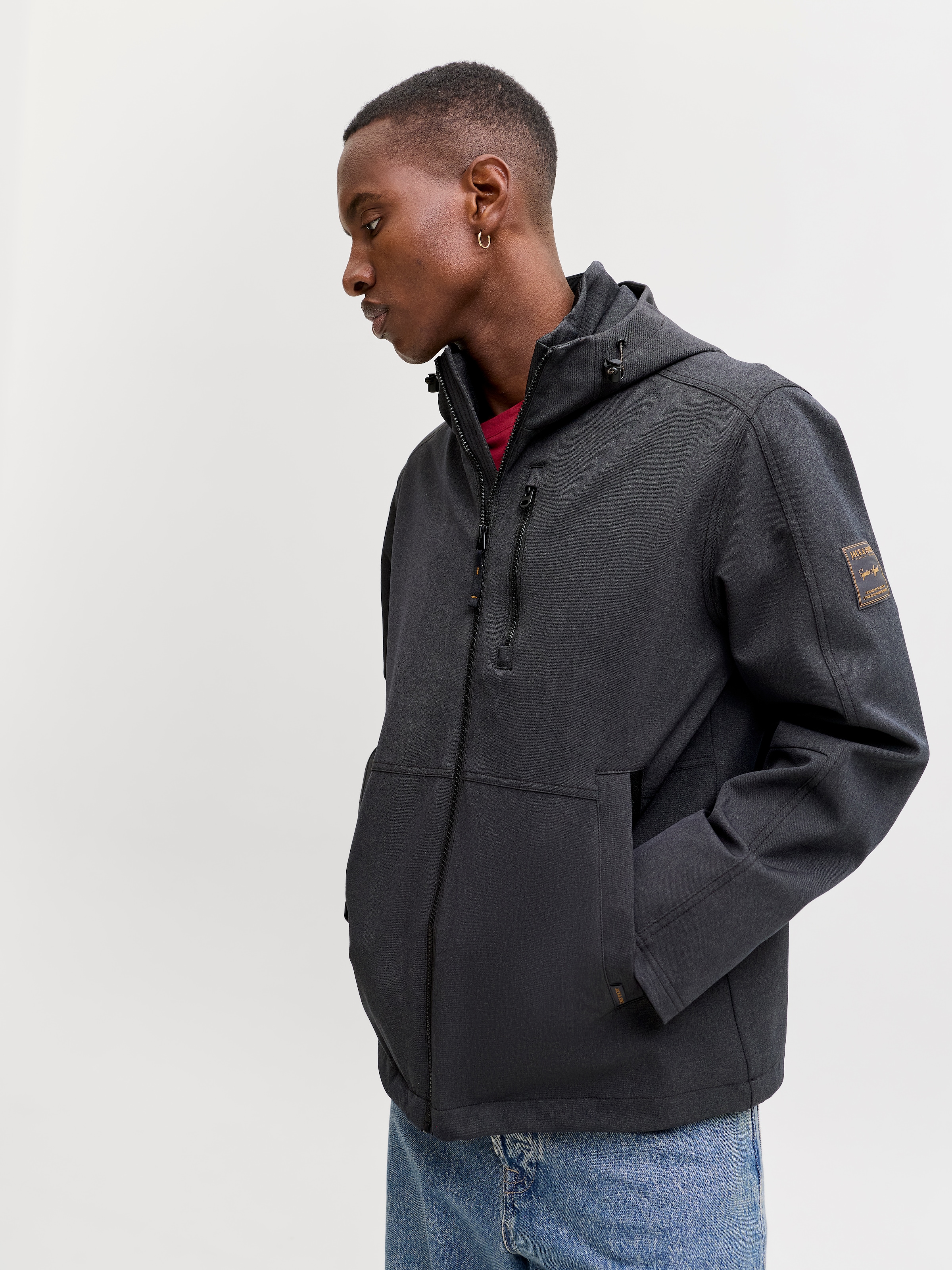 Jack & Jones Outdoorjacke »JJEADAM DOVER JACKET SN« mit Kaputze
