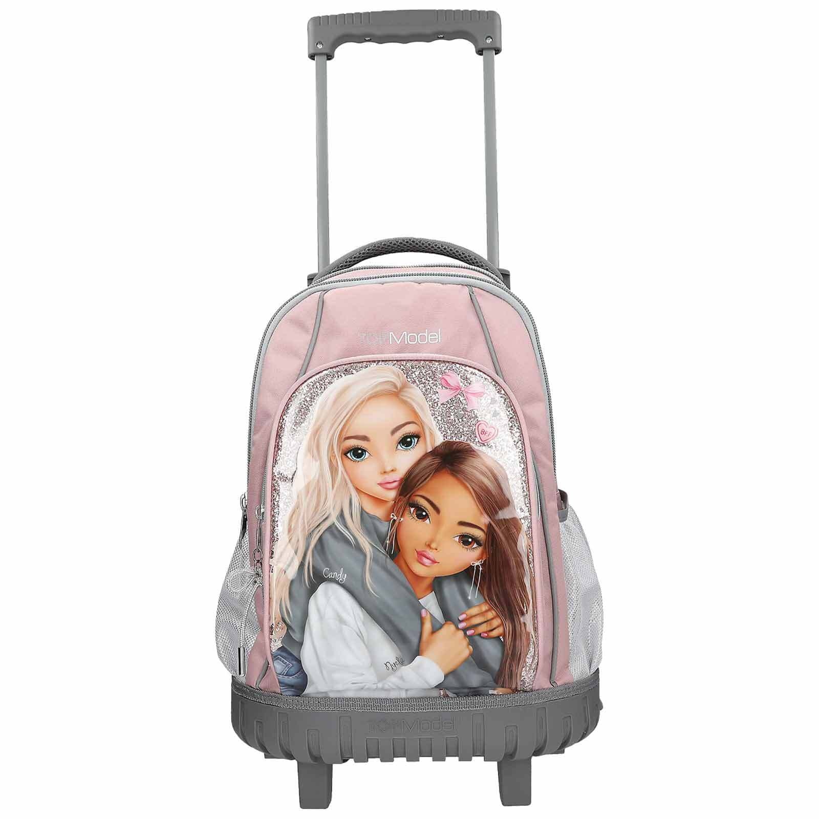 Depesche Rucksack »Schulrucksack Trolley MY BFF TOPModel 25 x 34 x 52 cm grau-rosa«