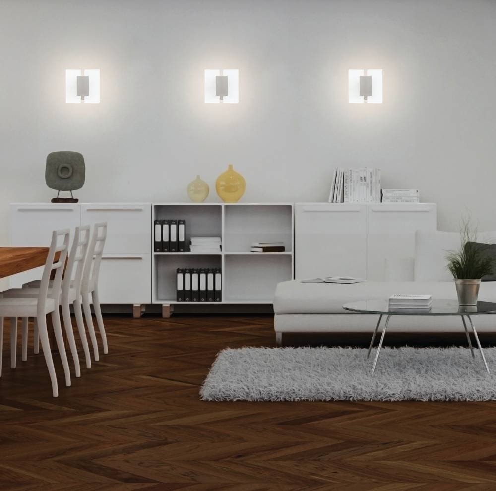 EGLO Deckenleuchte »METRASS 2 Wandleuchte, Wandbeleuchtung, Flurlampe, weiß, modern« LED-Board 1 Stk. Warmweiß Wohnzimmerlampe, satiniertes Kunststoff, schlicht, Alu, 20x17x5,5cm