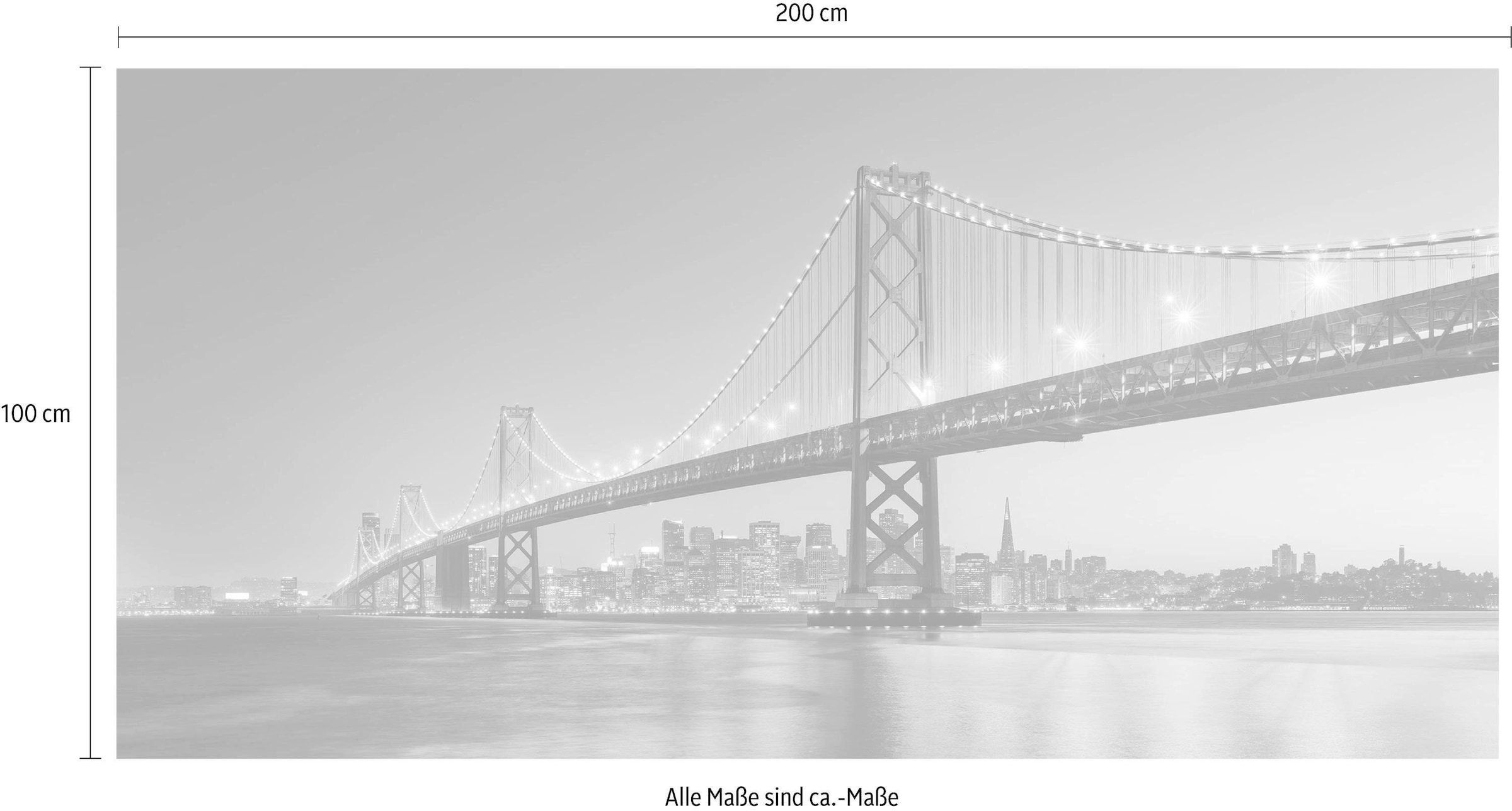 Komar Vliestapete »Digitaldruck Vlies -  Spectacular San Francisco - Größe 200 x 100 cm« bedruckt glatt Wohnzimmer, Schlafzimmer