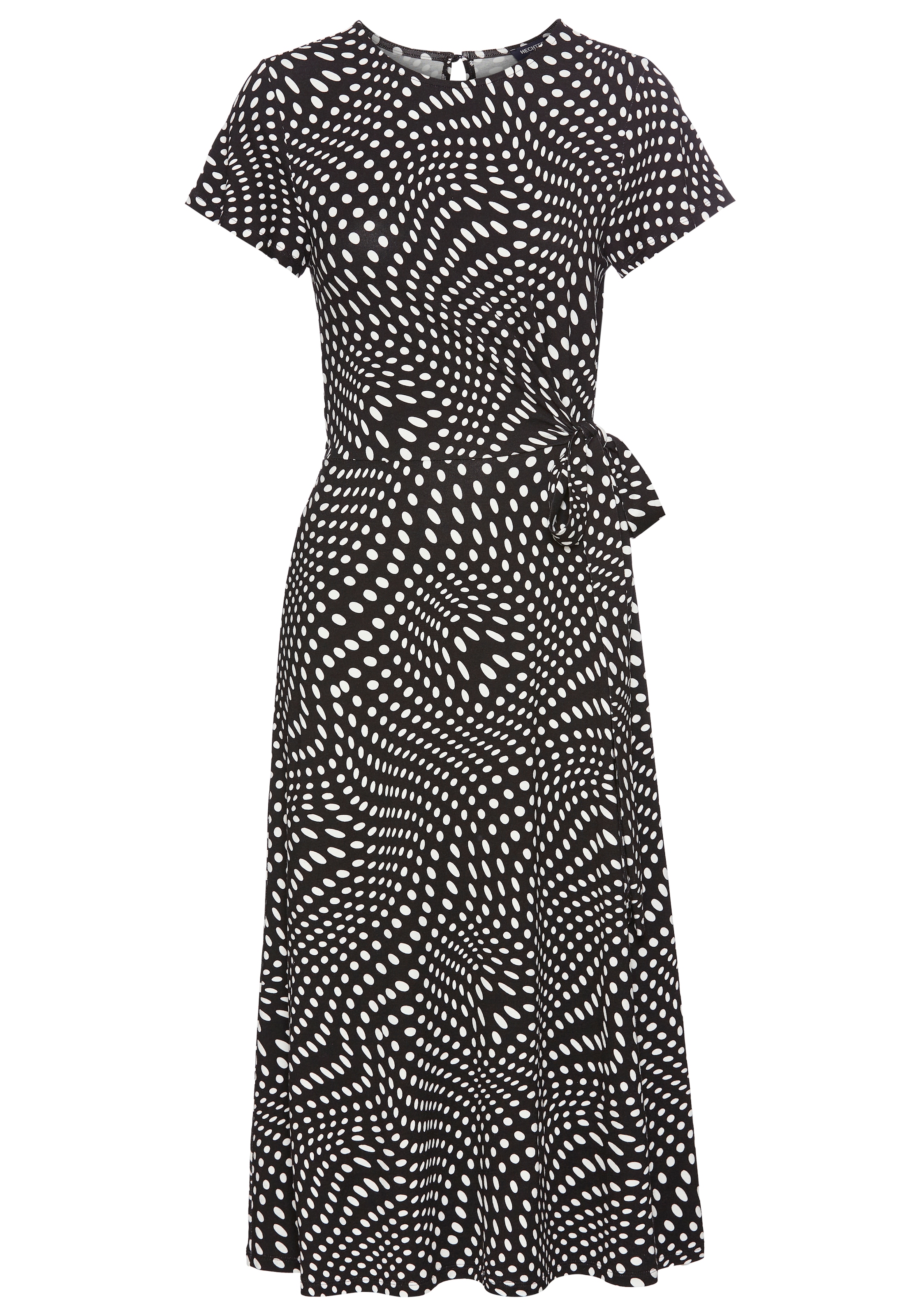 HECHTER PARIS Druckkleid, mit Wickeldetail und Midiform