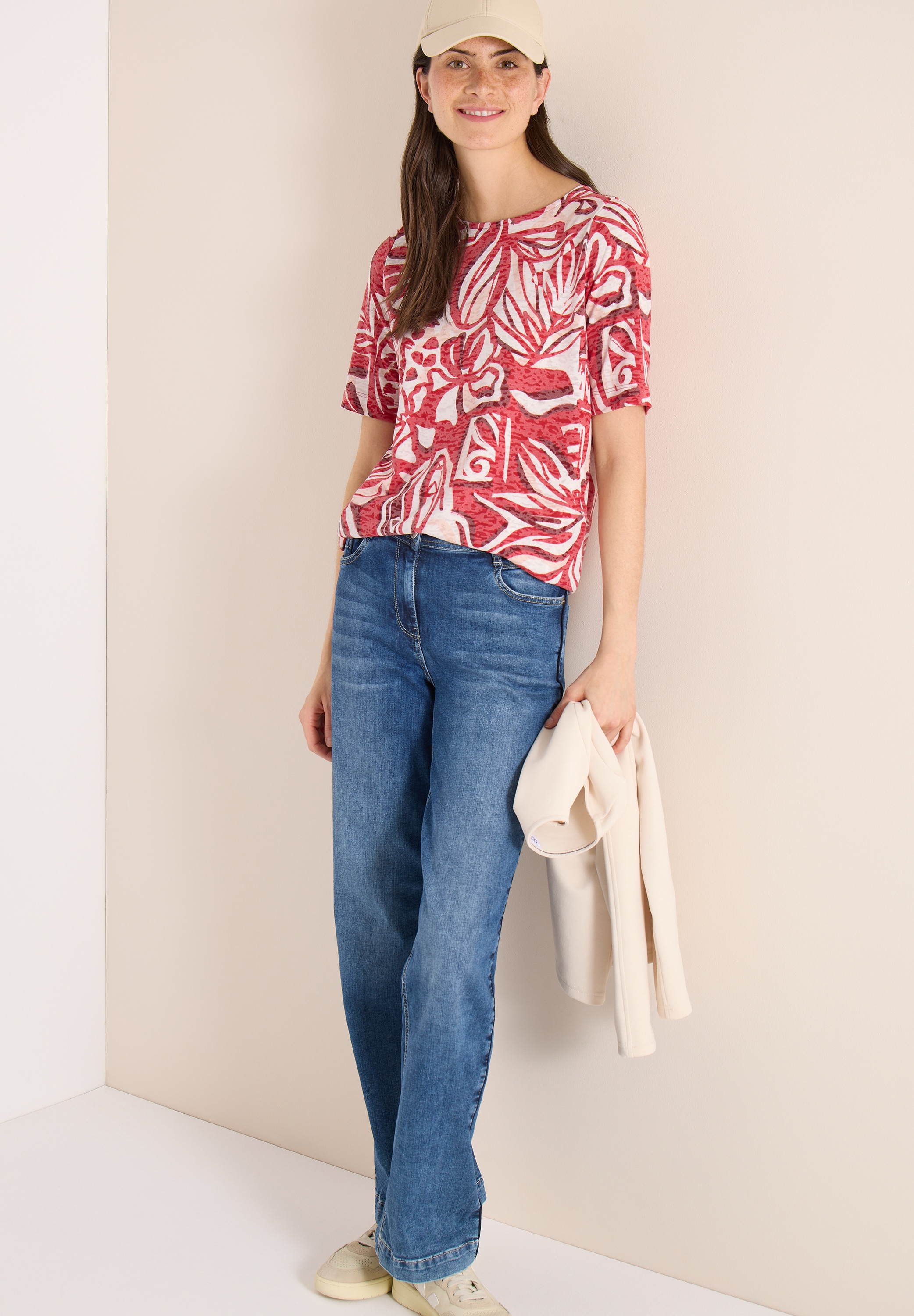 Cecil T-Shirt mit All-Over Print