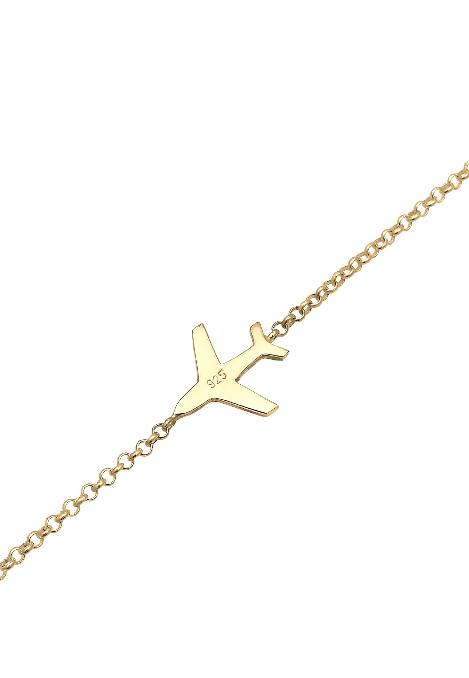 Elli Armkette »Armband Flugzeug Reise 925 Silber«