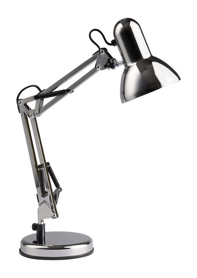 Brilliant Tischleuchte »Henry« E27 1 Stk. 50 cm Höhe in silberfarben, Größe Ø 15,5 cm Höhe: 50 cm