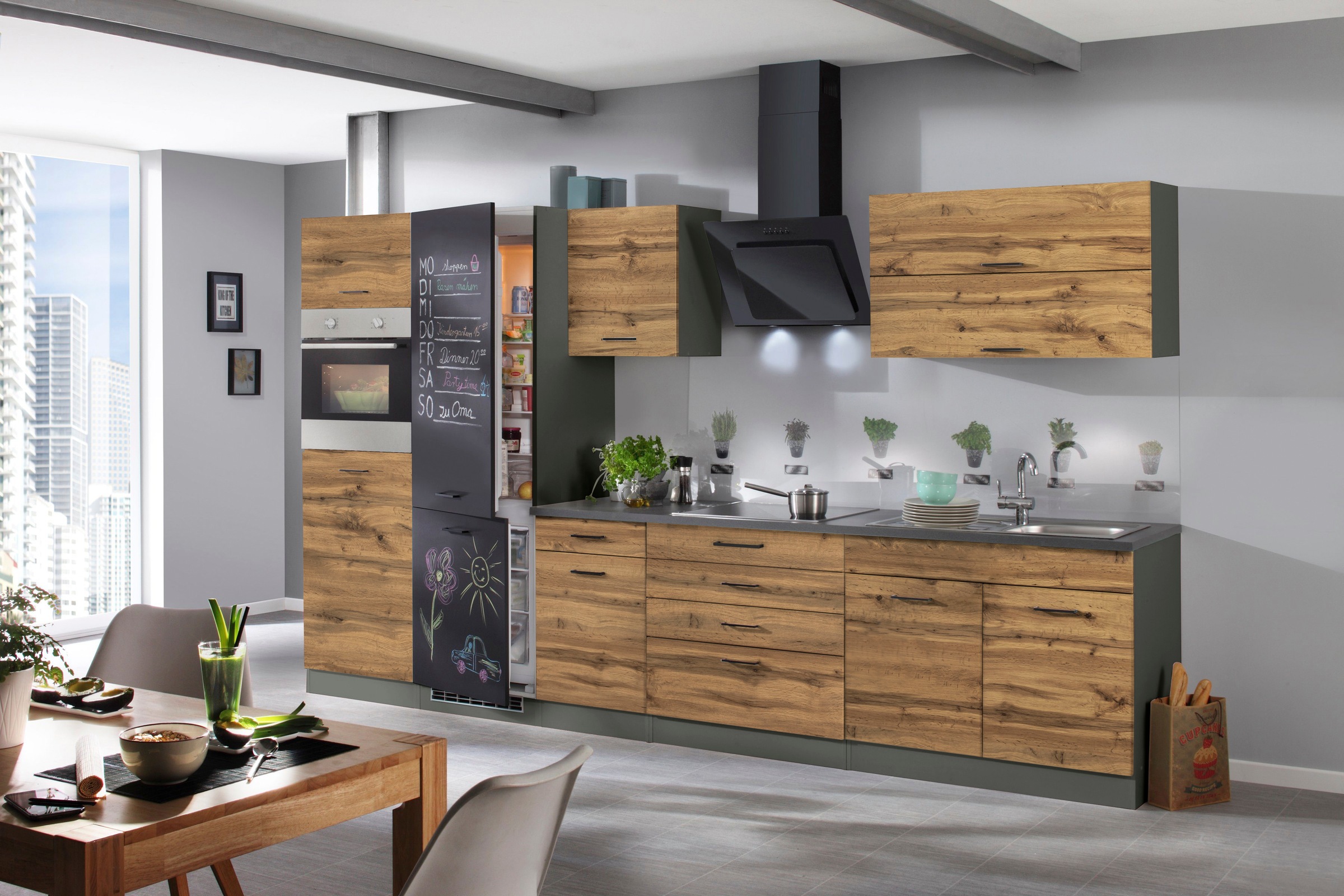 KOCHSTATION Spülenschrank »KS-Trier«, Breite 100 cm, inklusive Einbauspüle