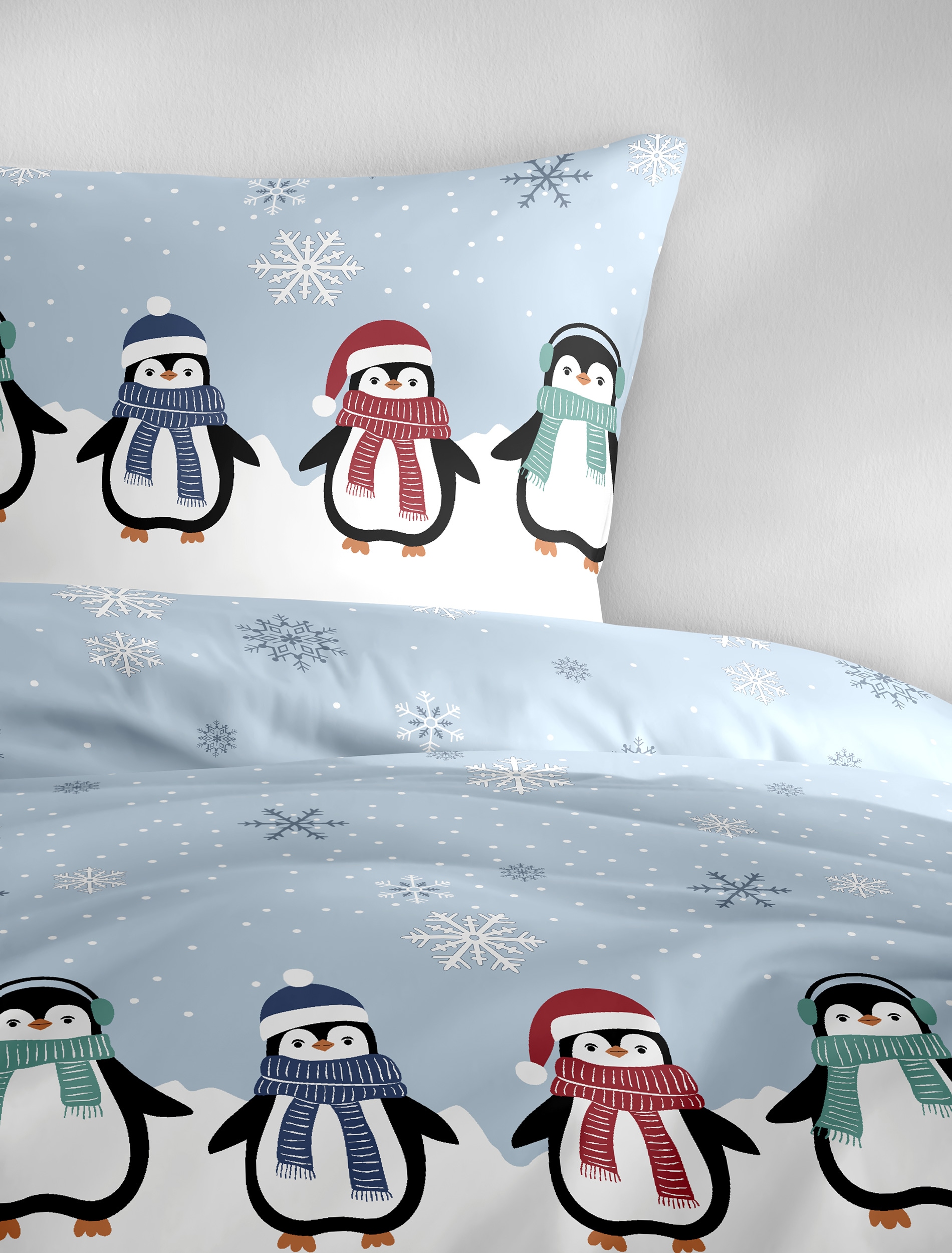 BIERBAUM Bettwäsche »4115« 2 Stk. tlg. Biber, 100 % Baumwolle, pflegeleicht, kuschelig weich