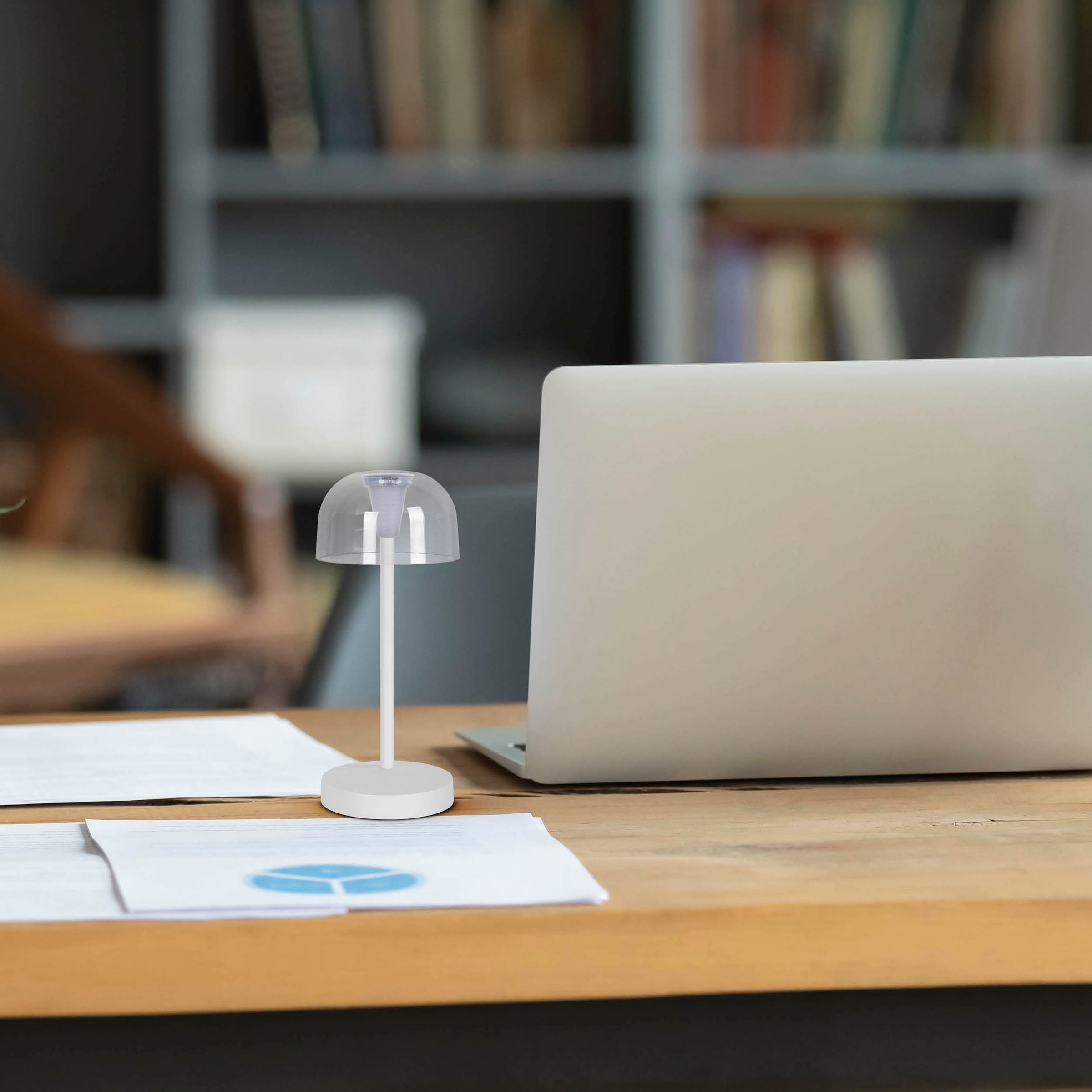 näve LED Tischleuchte »Gomba 18,5 cm« LED-Modul 2 Stk. Warmweiß 2er Set, aufladbar, USB Kabel, Memoryfunktion, stufenlos dimmbar