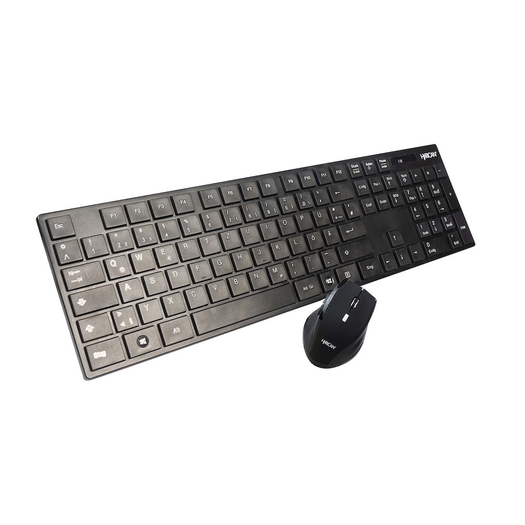 Hyrican Eingabegeräte-Set »Hyrican ST-SKB698W+131/CAM DW1/ST-GH577 Home-Office-Set«, (Office-Set best. aus Tastatur&Maus(kabellos),Webcam&Headset(kabelgeb.)