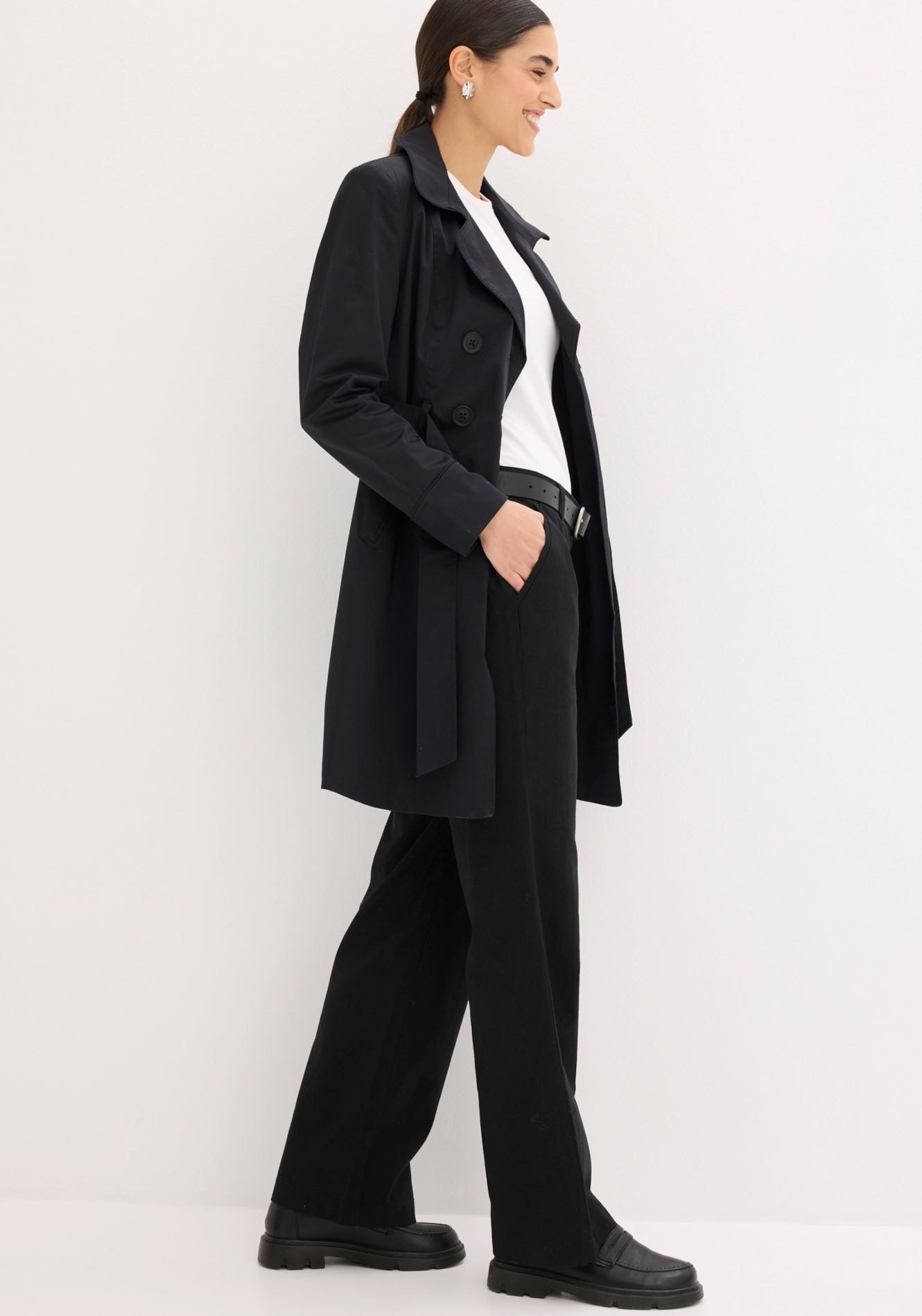 bonprix Leinenhose  aus Leinen-Baumwoll-Mix, Loose Fit, komfortable Leibhöhe