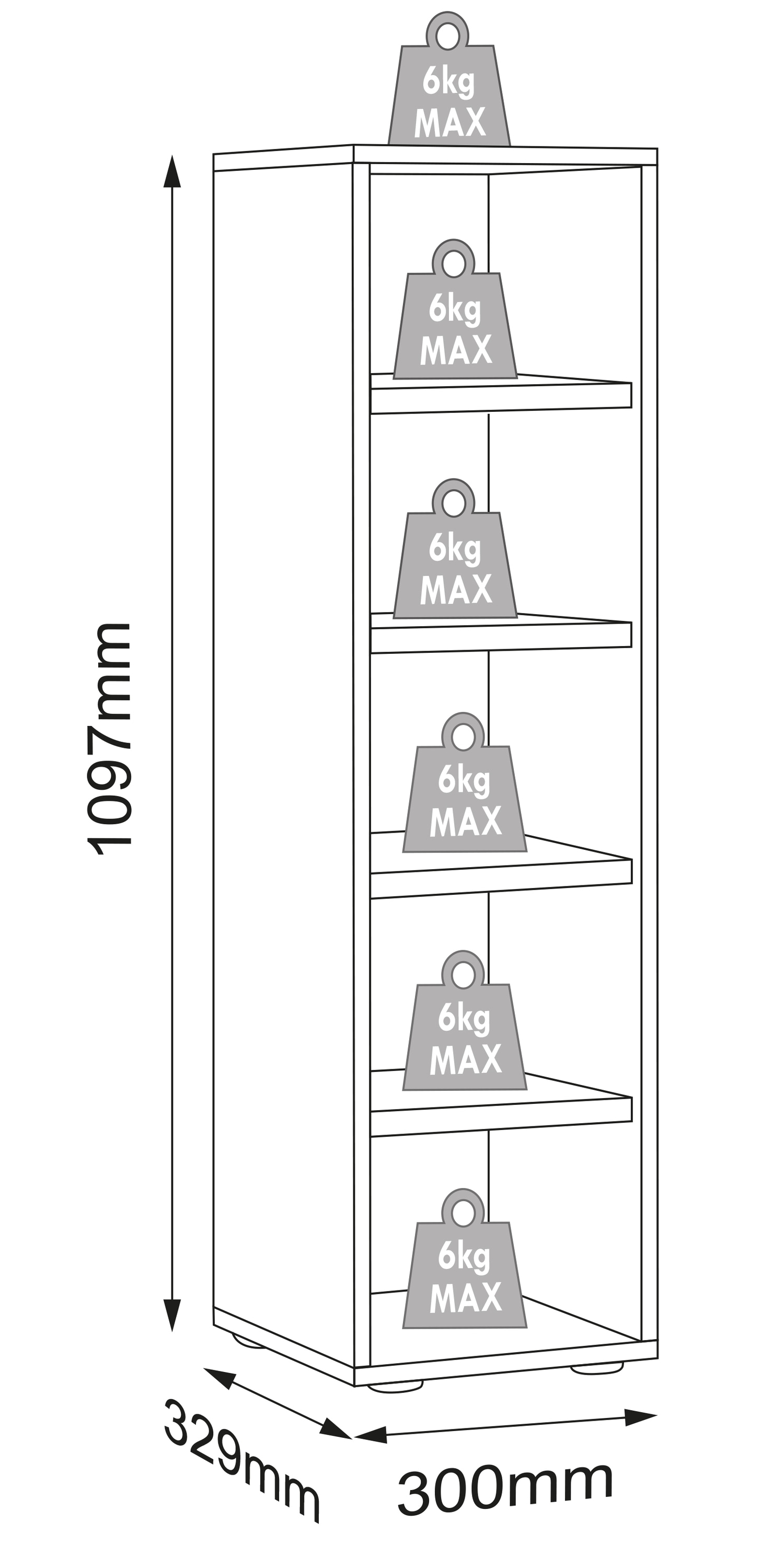 VCM Schuhschrank »XL Holz Großer Schuhschrank Schuhkommode Salia B30«