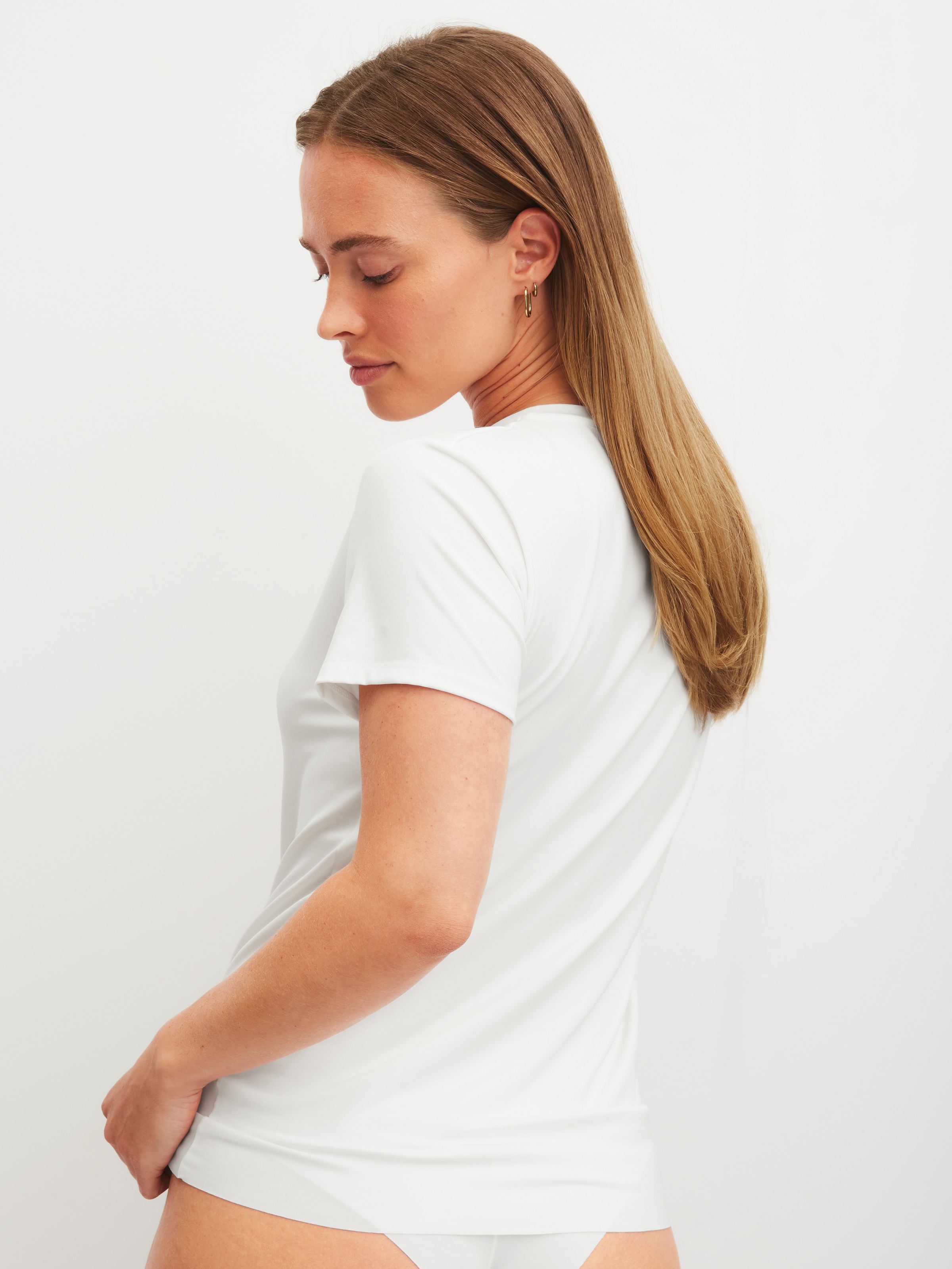 CALIDA Kurzarmshirt »Natural Skin« mit Rundhalsausschnitt, Interlock-Qualtiät und kurzem Arm