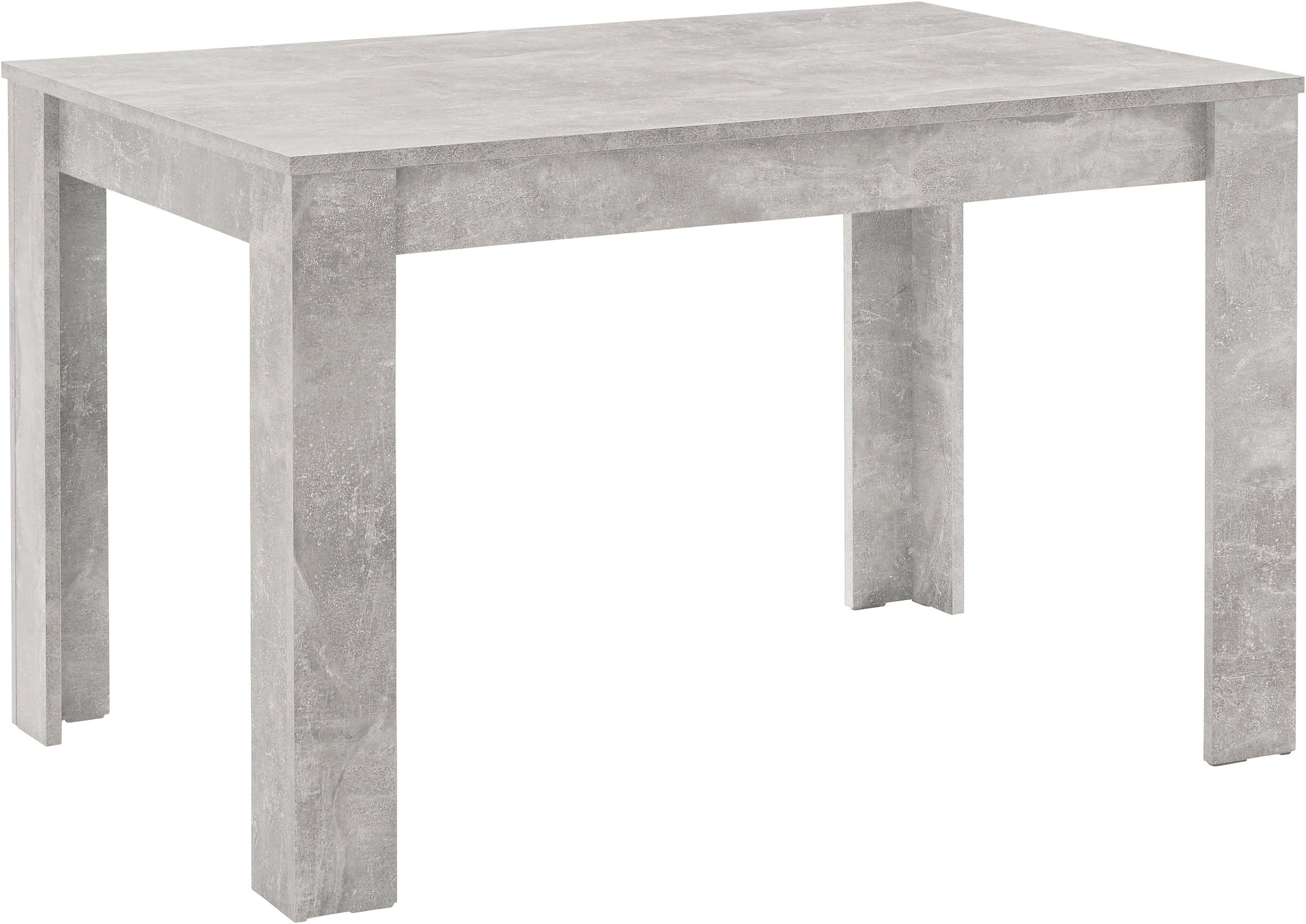 Homexperts Essgruppe »Nick2-Mulan«, (Set, 5 tlg.), mit 4 Stühlen, Tisch in Beton-Optik, Breite 120 cm