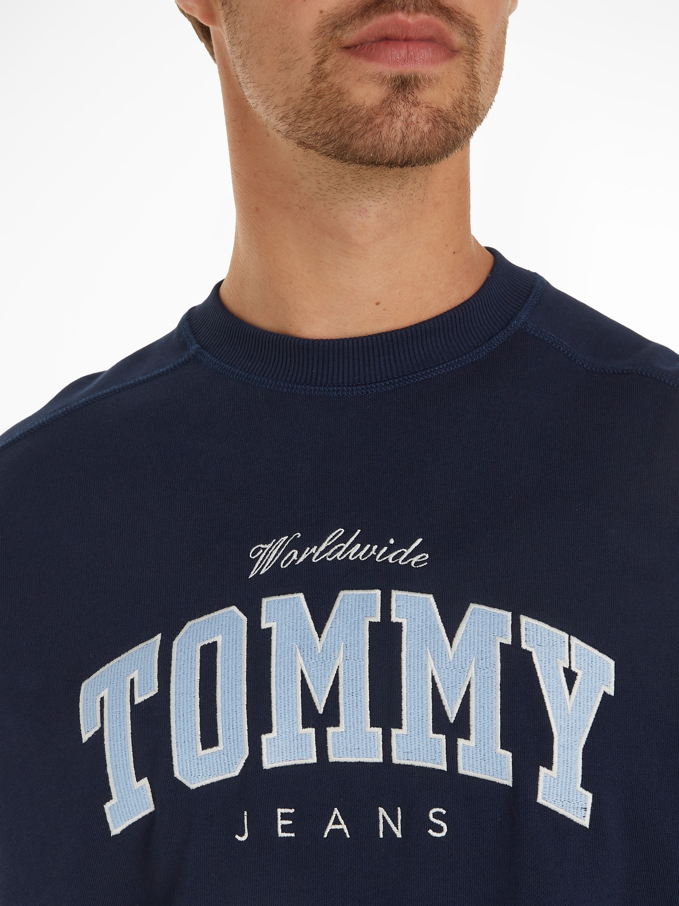 Tommy Jeans Sweatshirt »TJM BOXY VARSITY CREW EXT«