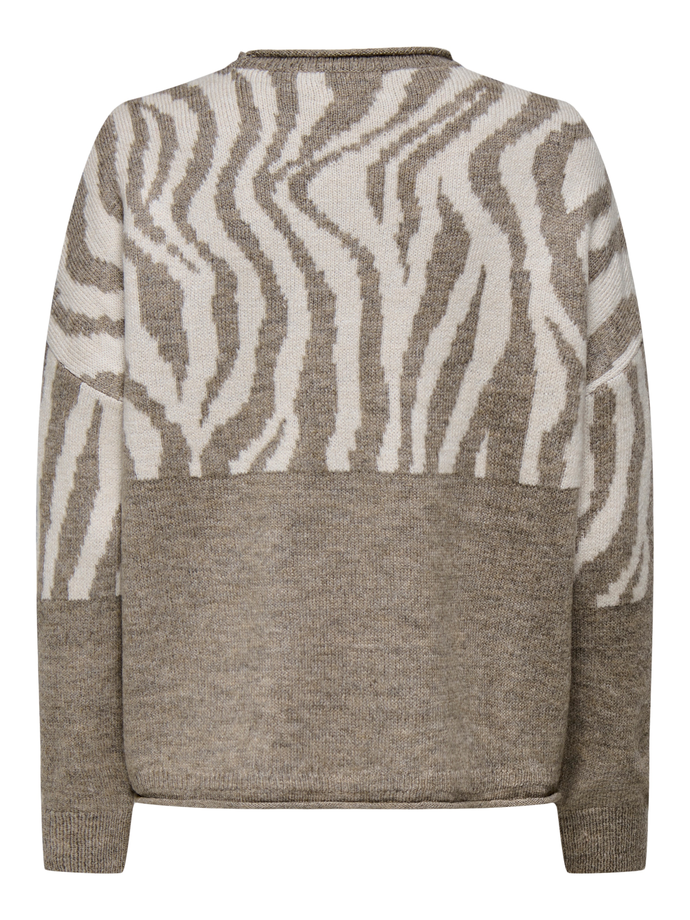 ONLY Rundhalspullover »ONLJADE ANIMAL LS O-NECK NOOS KNT«