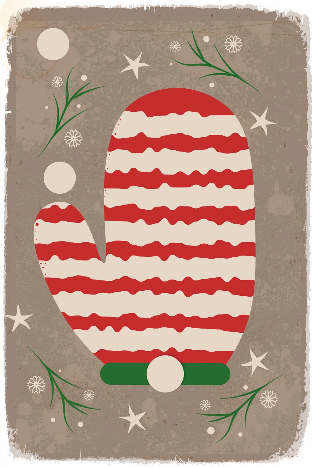 queence Metallbild »Christmas Glove« 1 Stk. tlg. Stahlschilder