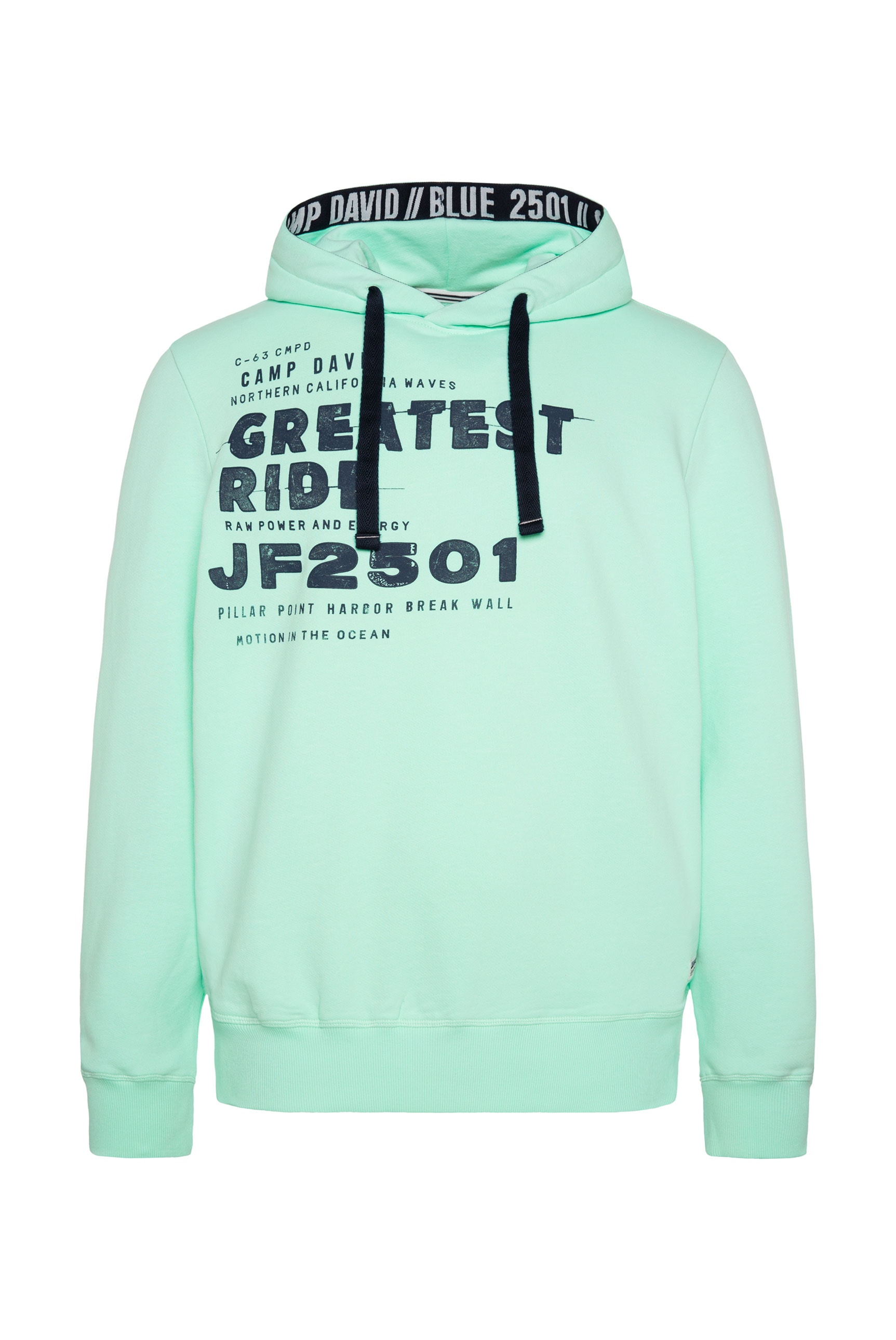 CAMP DAVID Kapuzensweatshirt, mit kontrastreichem Print