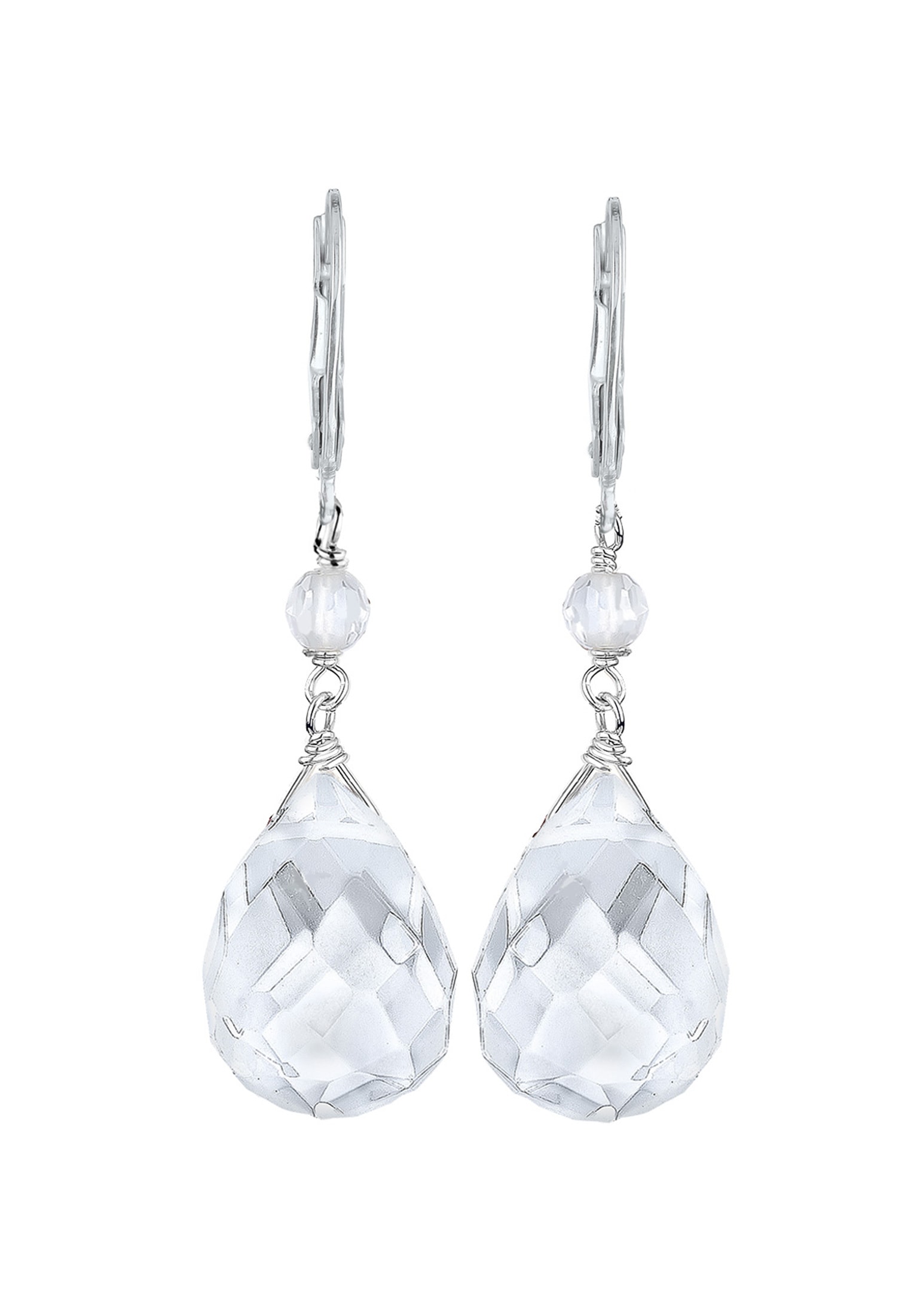 Elli Paar Ohrhänger »Ohrringe Tropfen Bergkristall Elegant Festlich 925 Silber«