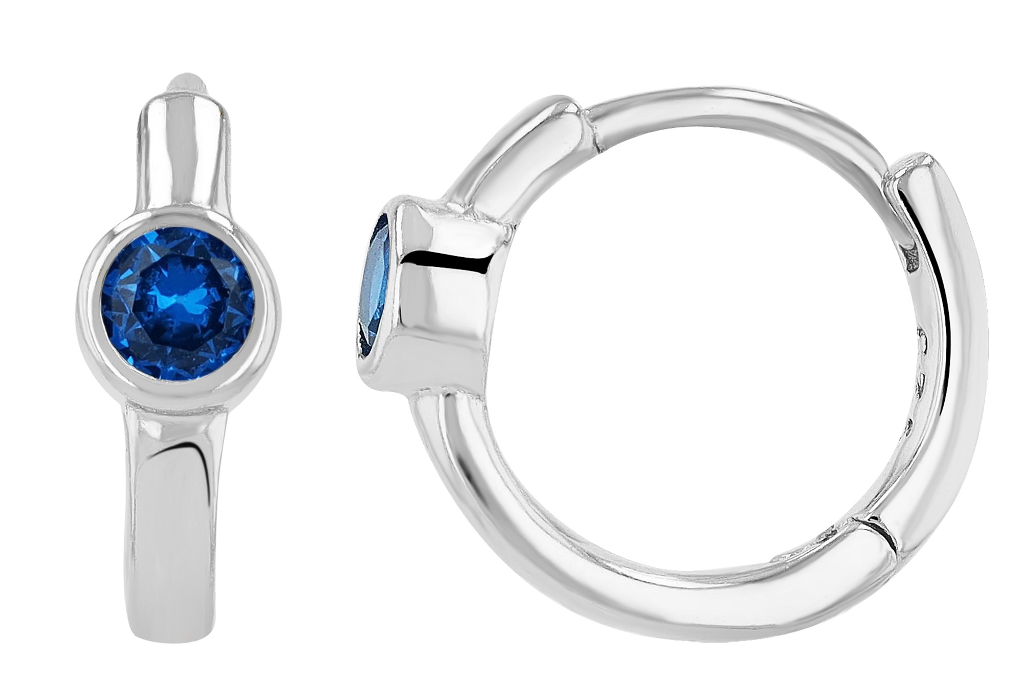 Adelia´s Paar Creolen »Damen Ohrringe ¿ Klappcreole aus 925 Silber mit Zirkonia«