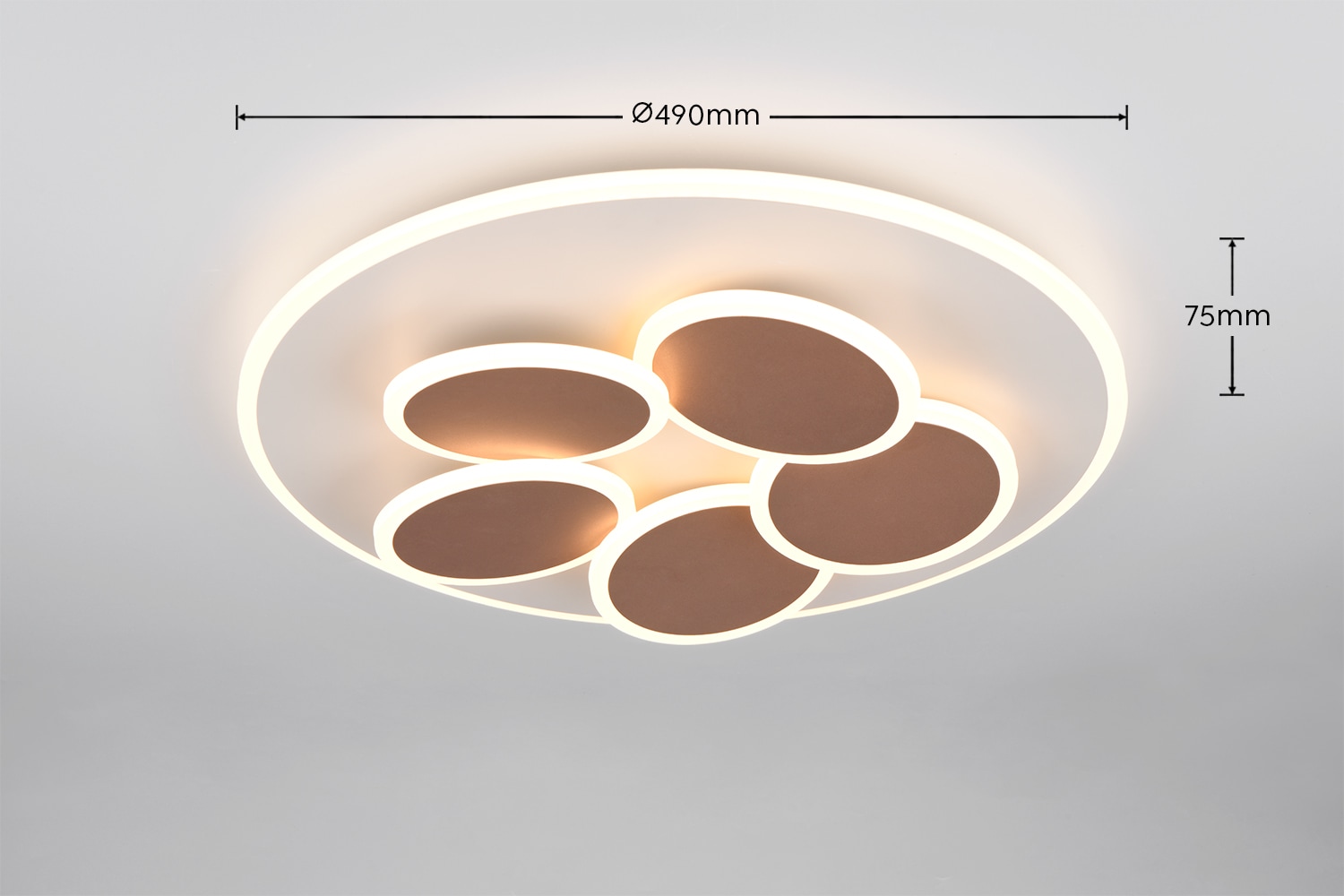 TRIO Leuchten LED Deckenleuchte »MANDALA, LED Deckenlampe mit Fernbedienung, dimmbar CCT Nachtlicht« LED-Board 1 Stk. warmweiß - kaltweiß Memory- und Timerfunktion 4200 Lumen warm- bis kaltweiß 2700-6500K 35W