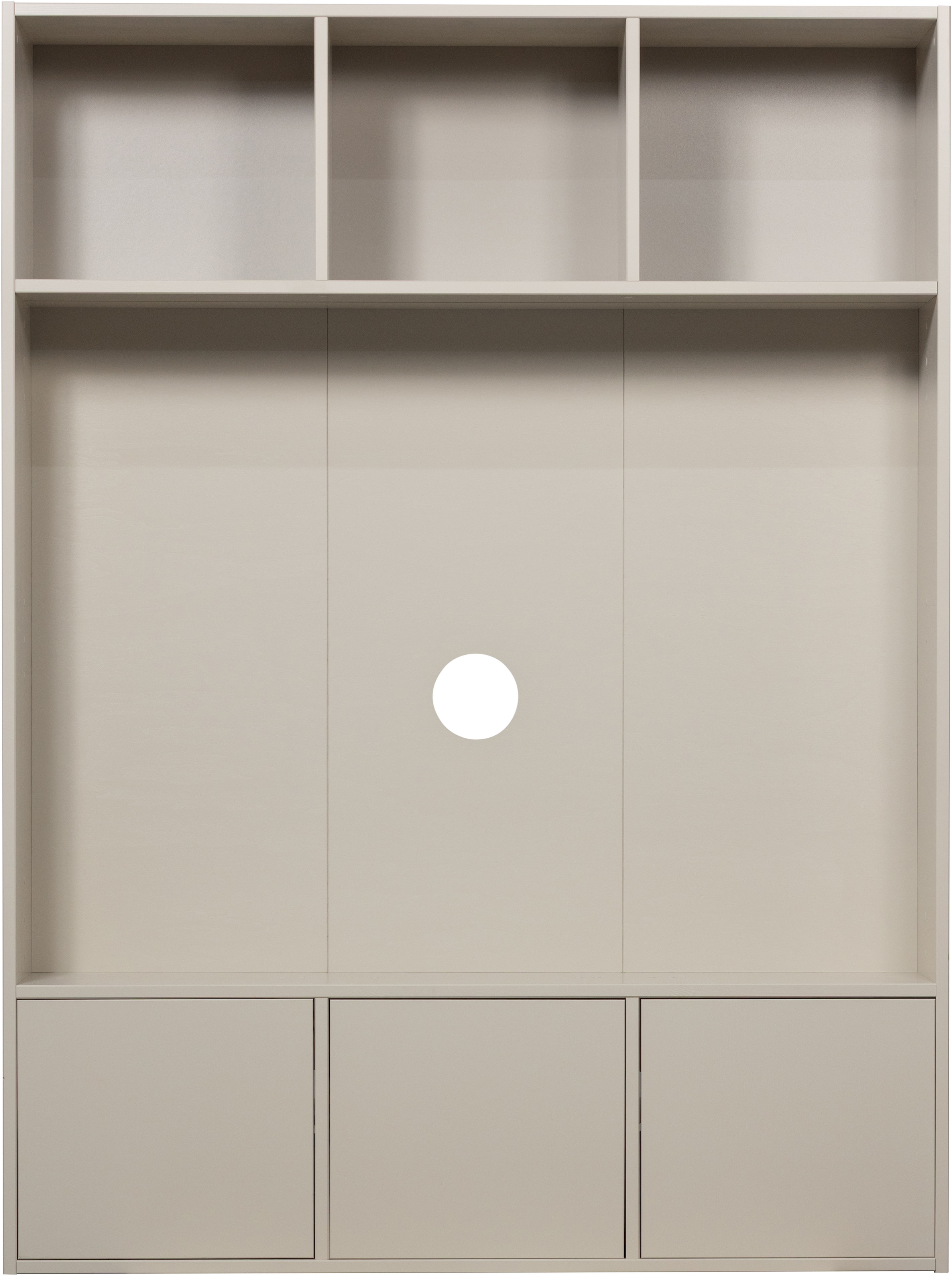WOOOD Wohnwand »Meggy FSC®-Kiefernholz mit Druckmechanismus B 160 x D 40 x H 215 cm«