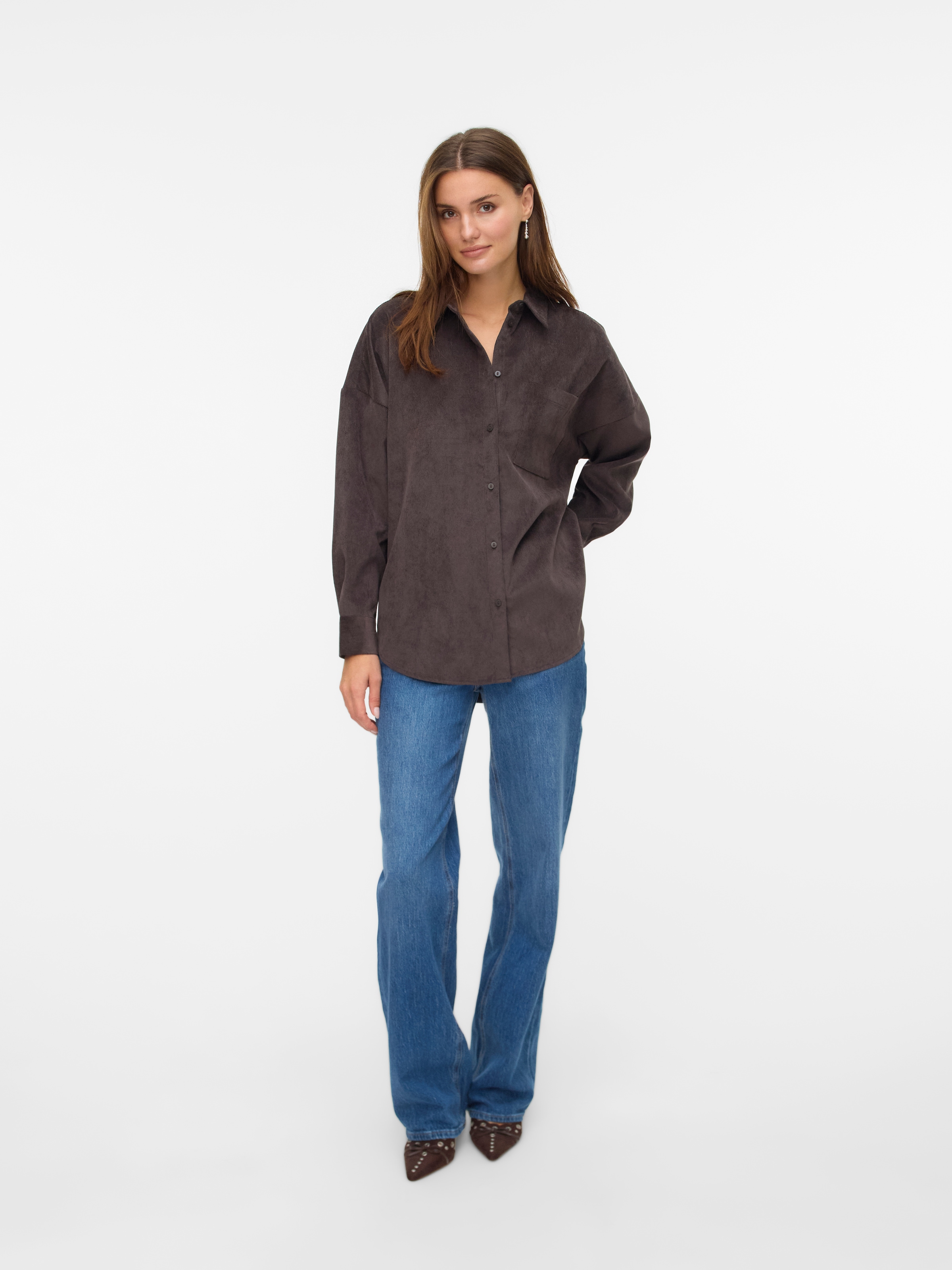 Vero Moda Hemdbluse »VMSANNE COURDEROY LS SHIRT WVN GA NOOS«