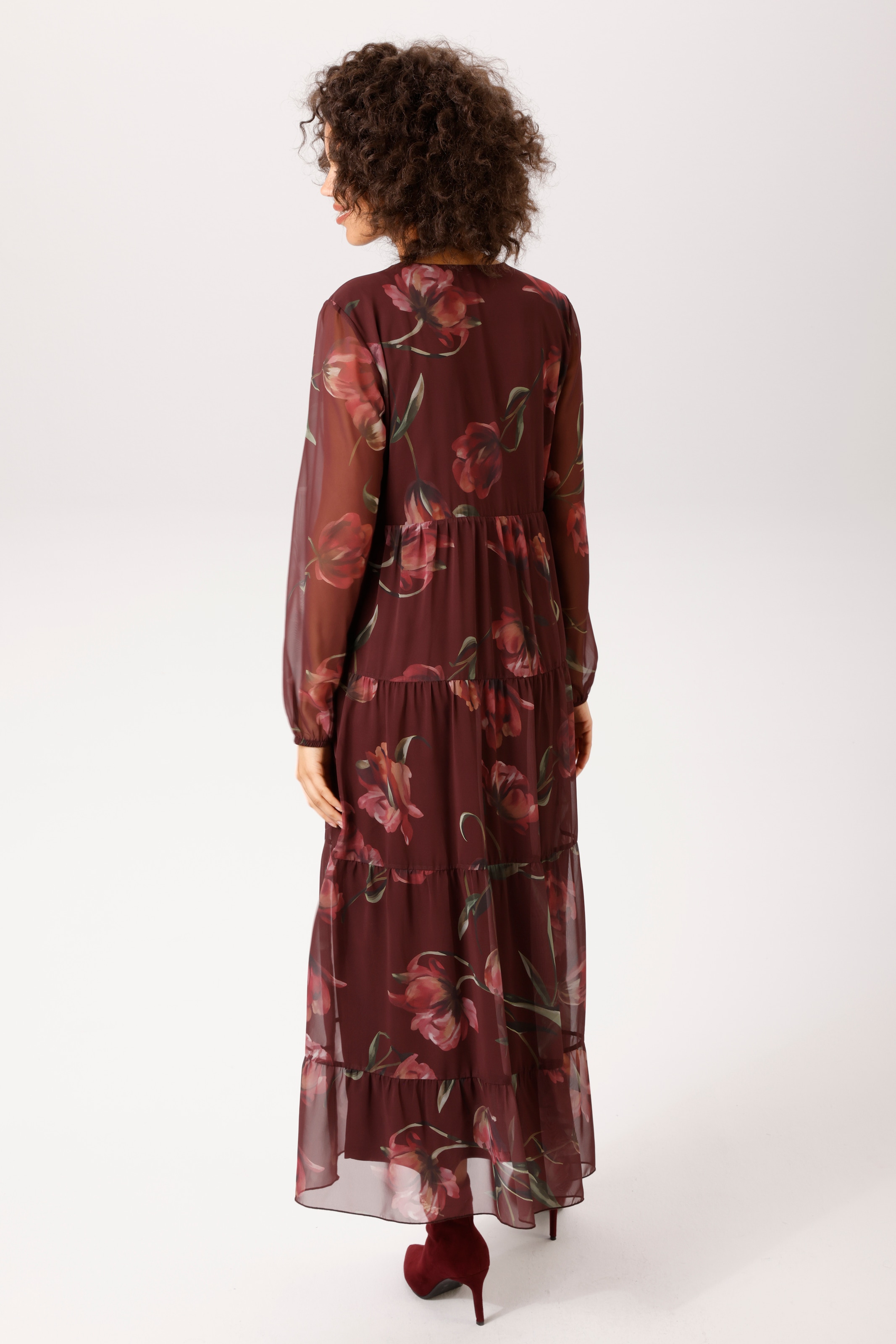 Aniston CASUAL Maxikleid mit großflächigen, farbharmonischen Blumendruck - NEUE KOLLEKTON
