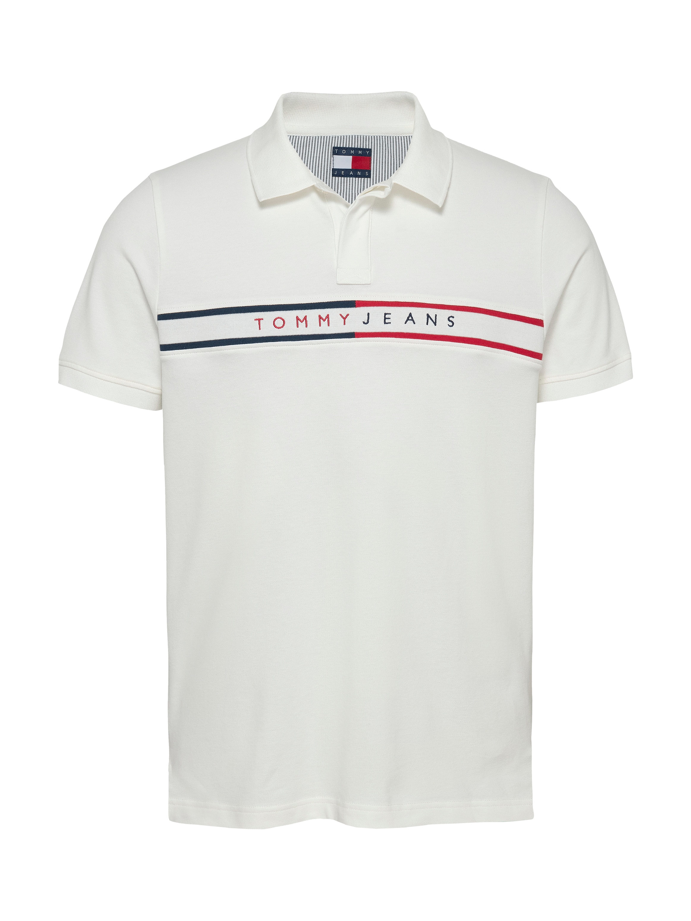 Tommy Jeans Poloshirt »TJM SLIM CHEST FLAG POLO«, Mit Rundhalsausschnitt