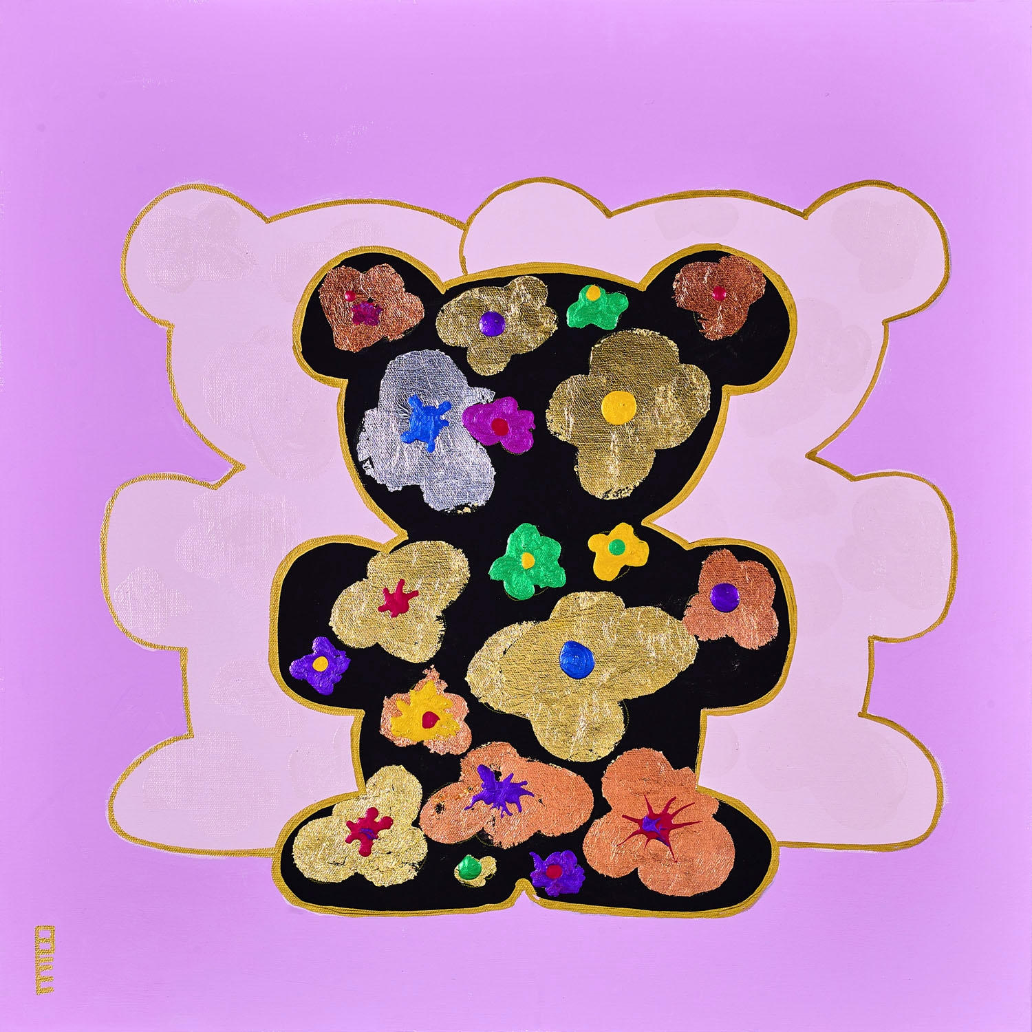 queence Leinwandbild »Bears VII«, Bär-Bären-Kunst, (1 St.), Premium-Leinwandstoff, Handarbeit aus Deutschland
