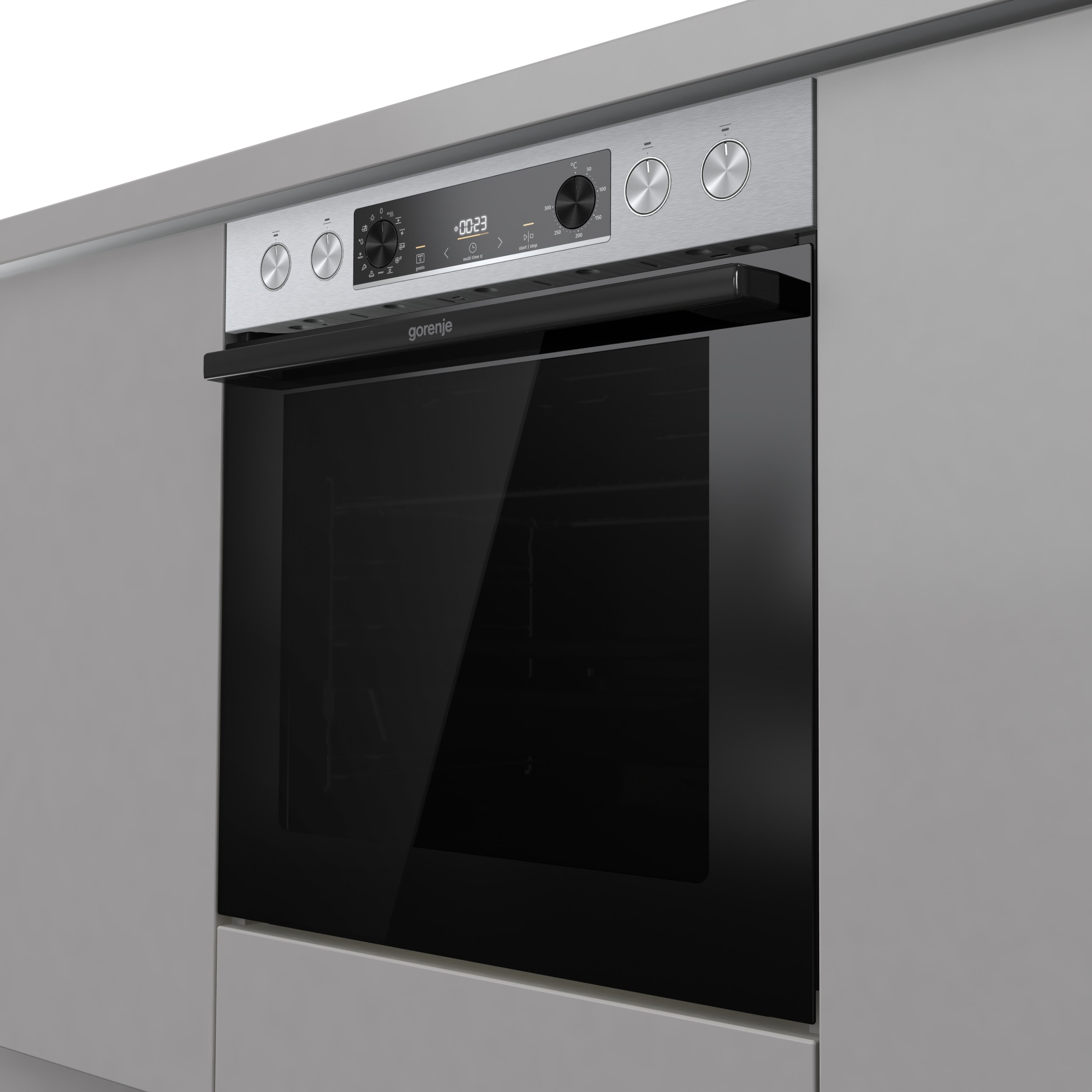 GORENJE Elektro-Herd-Set »Herd BCSB 737OTX« mit 1-fach-Teleskopauszug Aqua Clean 1 Stk. tlg. Pizzafunktion mit 300 °C – perfekt für Pizza, Focaccia und mehr!