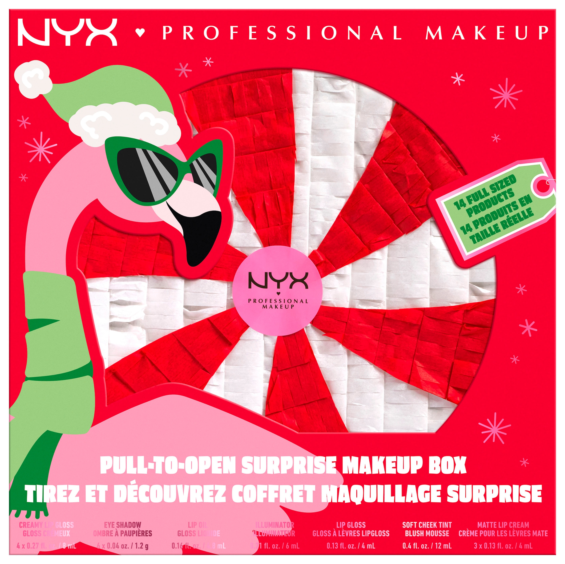 NYX Schmink-Set »NYX Professional Makeup Pull to Sleigh Surprise Makeup Box«, (Set, 14 tlg.), mit vielseitigen Kombinationsmöglichkeiten