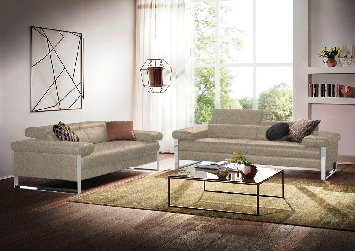 W.SCHILLIG 2-Sitzer »finn«, German Design Award 2016, Fußgestell Chrom glänzend, Breite 210 cm