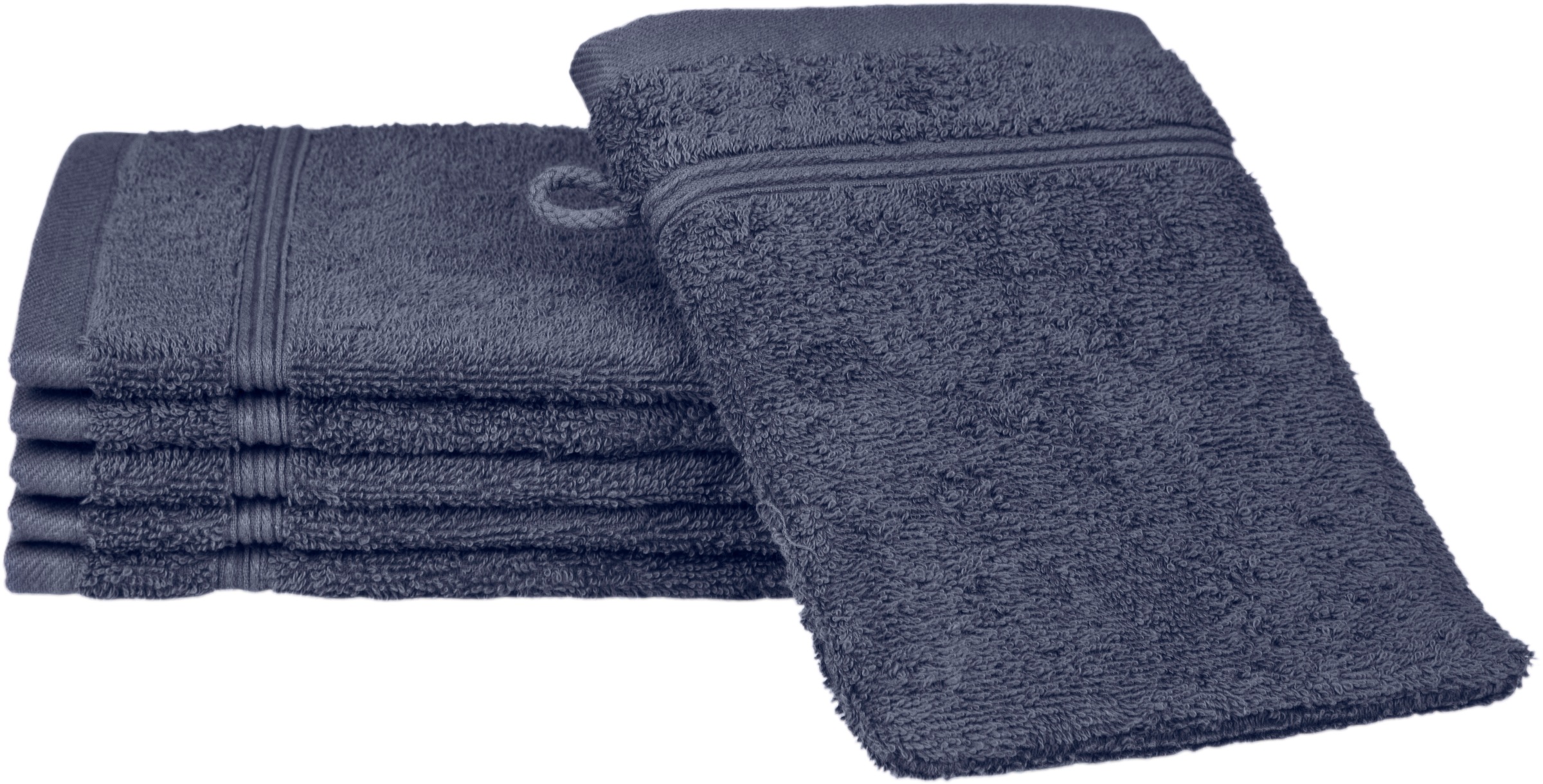 Ross Waschhandschuh »Rubin« 100% Baumwolle in blau, Größe B/L: 16 cm x 22 cm