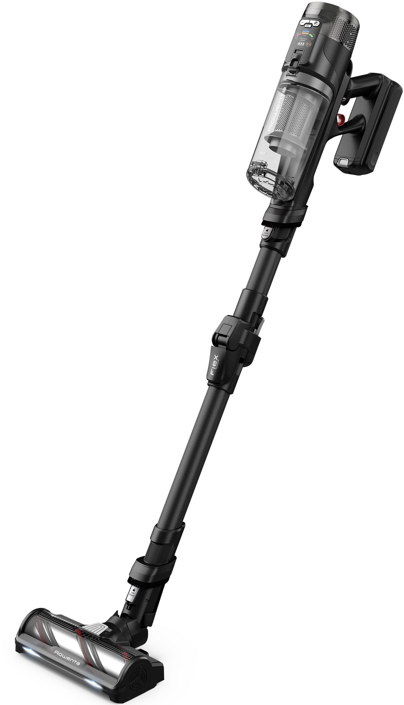 Rowenta Akku-Hand-und Stielstaubsauger »X-Force Flex 12.60 Neo Complete, 60 Minuten Laufzeit, Flex-Gelenk« LED-Beleuchtung, hocheffiziente Saugleistung dank 150 Air Watt, RH9L55