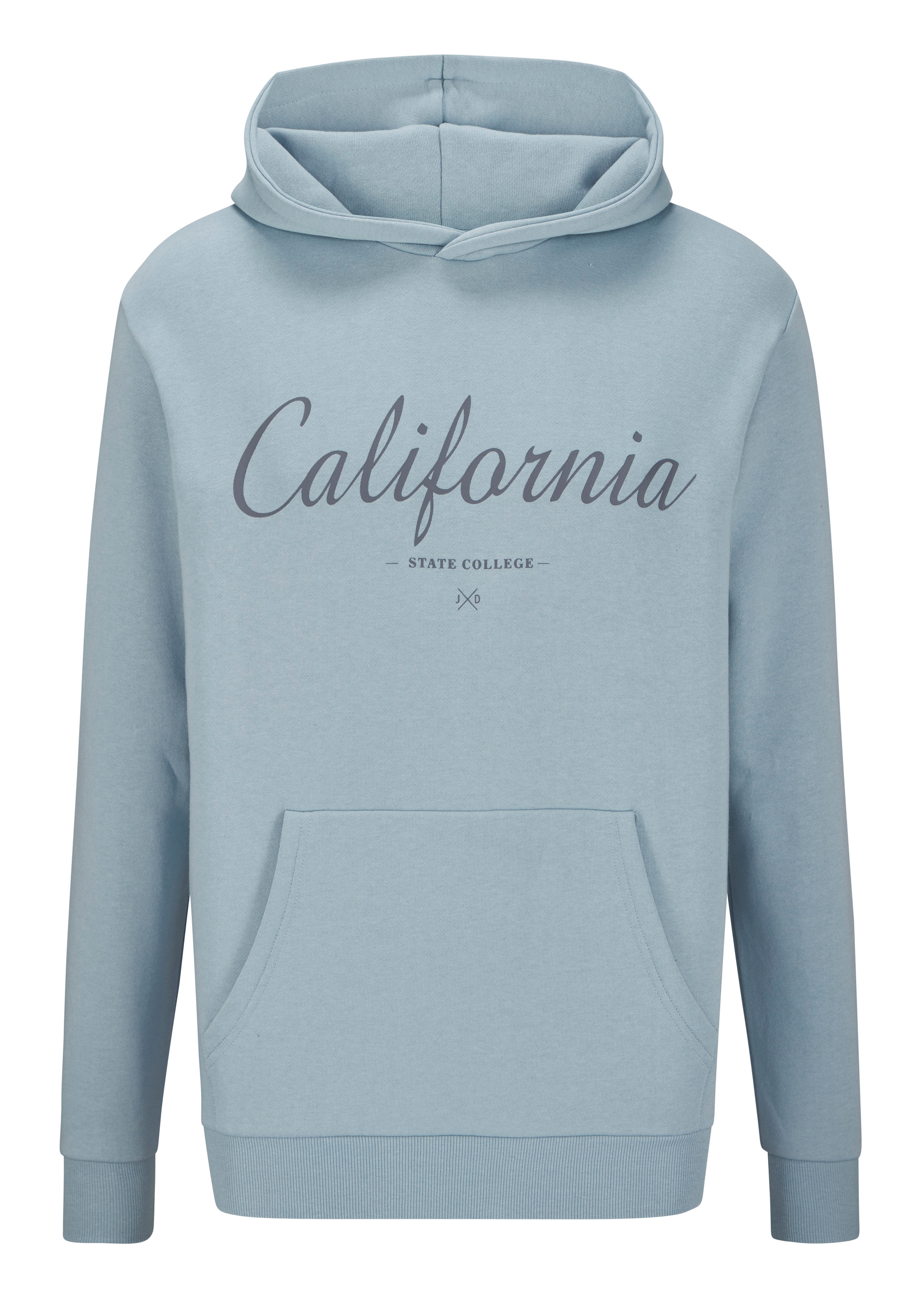 John Devin Hoodie , Sweatshirt mit coolem Druck, aufgesetzter Tasche und Kapuze
