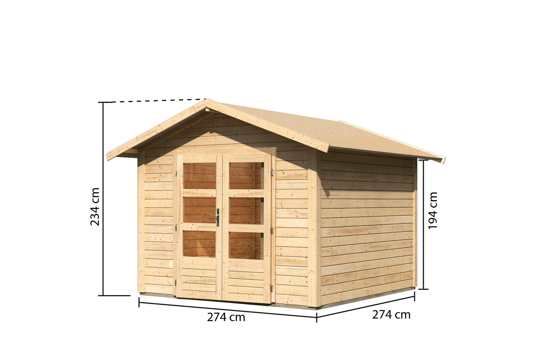 Karibu Gartenhaus »"Tarmstedt 6" naturbelassen« aus hochwertiger nordischer Fichte