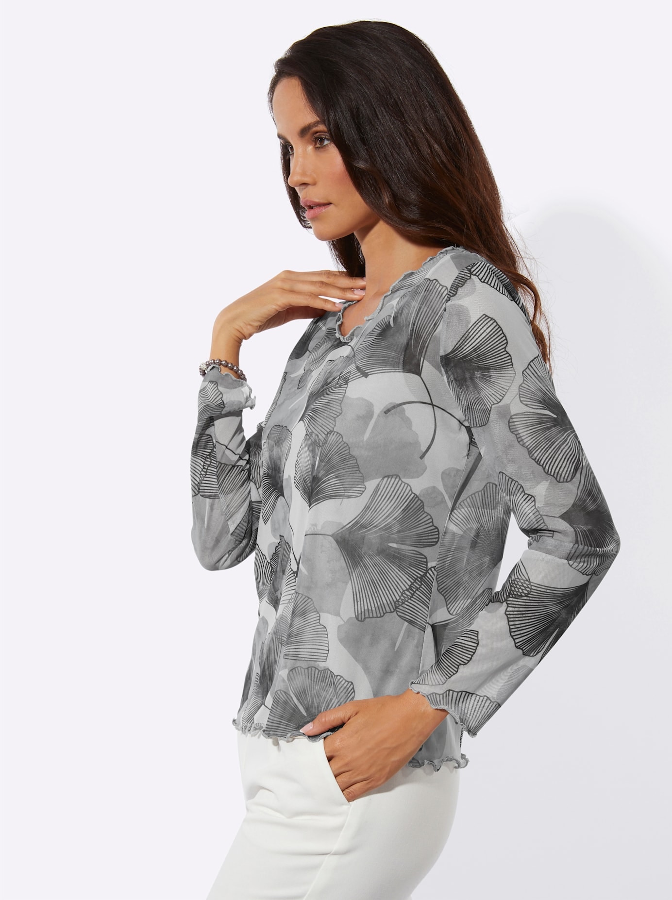 creation L Langarmshirt »Mesh-Shirt« 1 tlg.